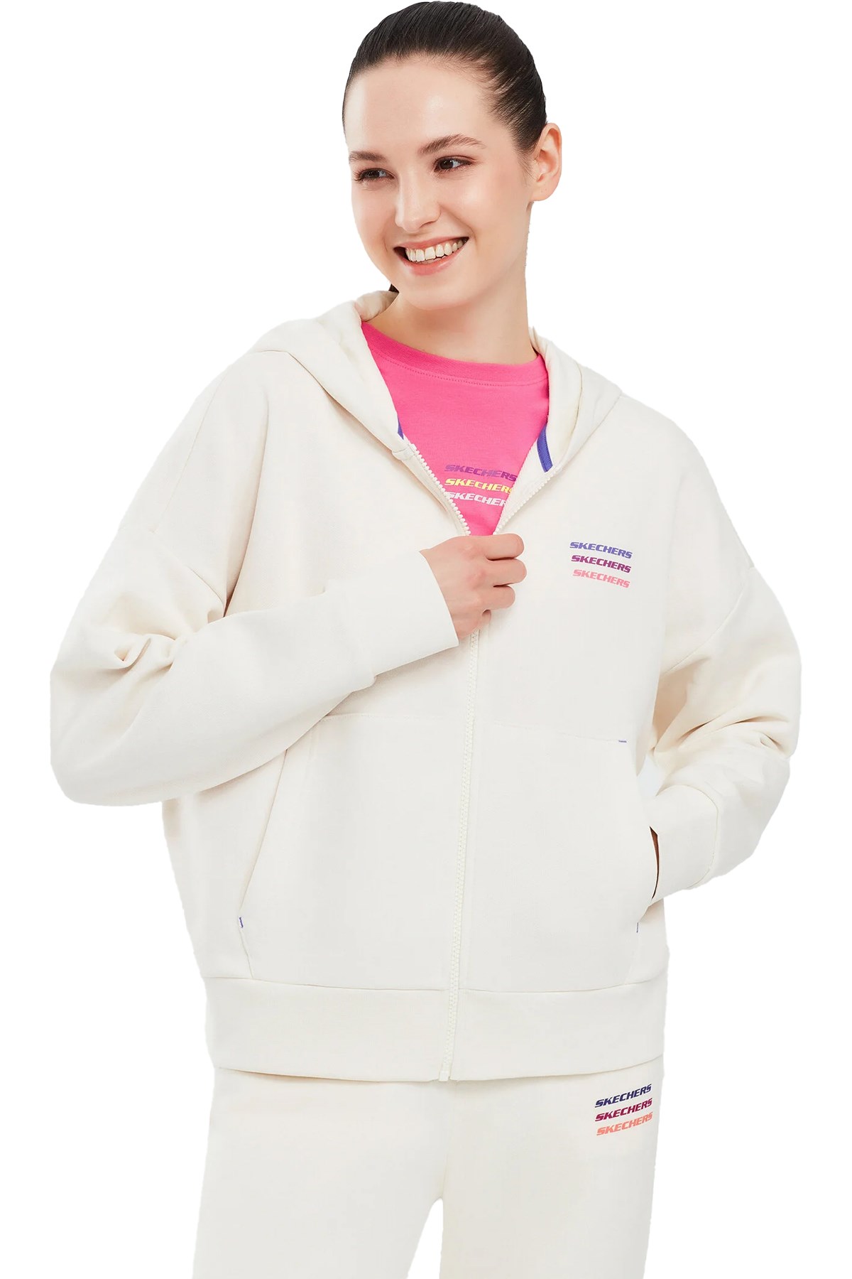 Skechers Essential Sweatshirt Kadın Sweatshirt S232242-102 Beyaz