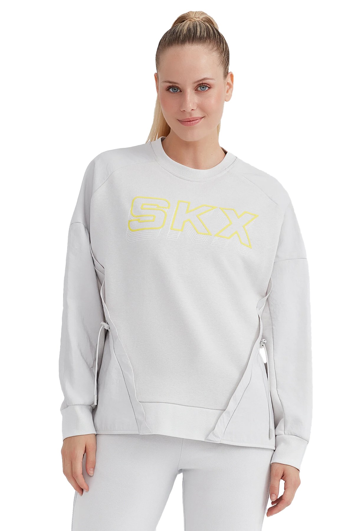 Skechers LW Fleece Crew Neck Kadın Sweatshirt S232283-032 Gri