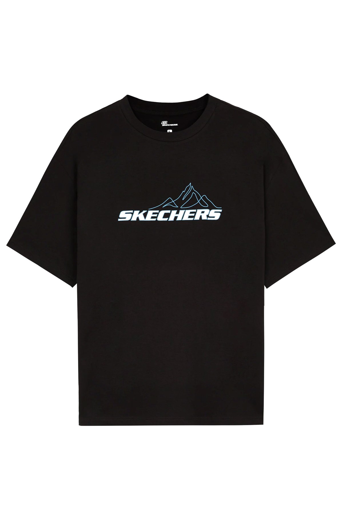 Skechers Graphic Tee Oversize Erkek Tişört S232404-001 Siyah