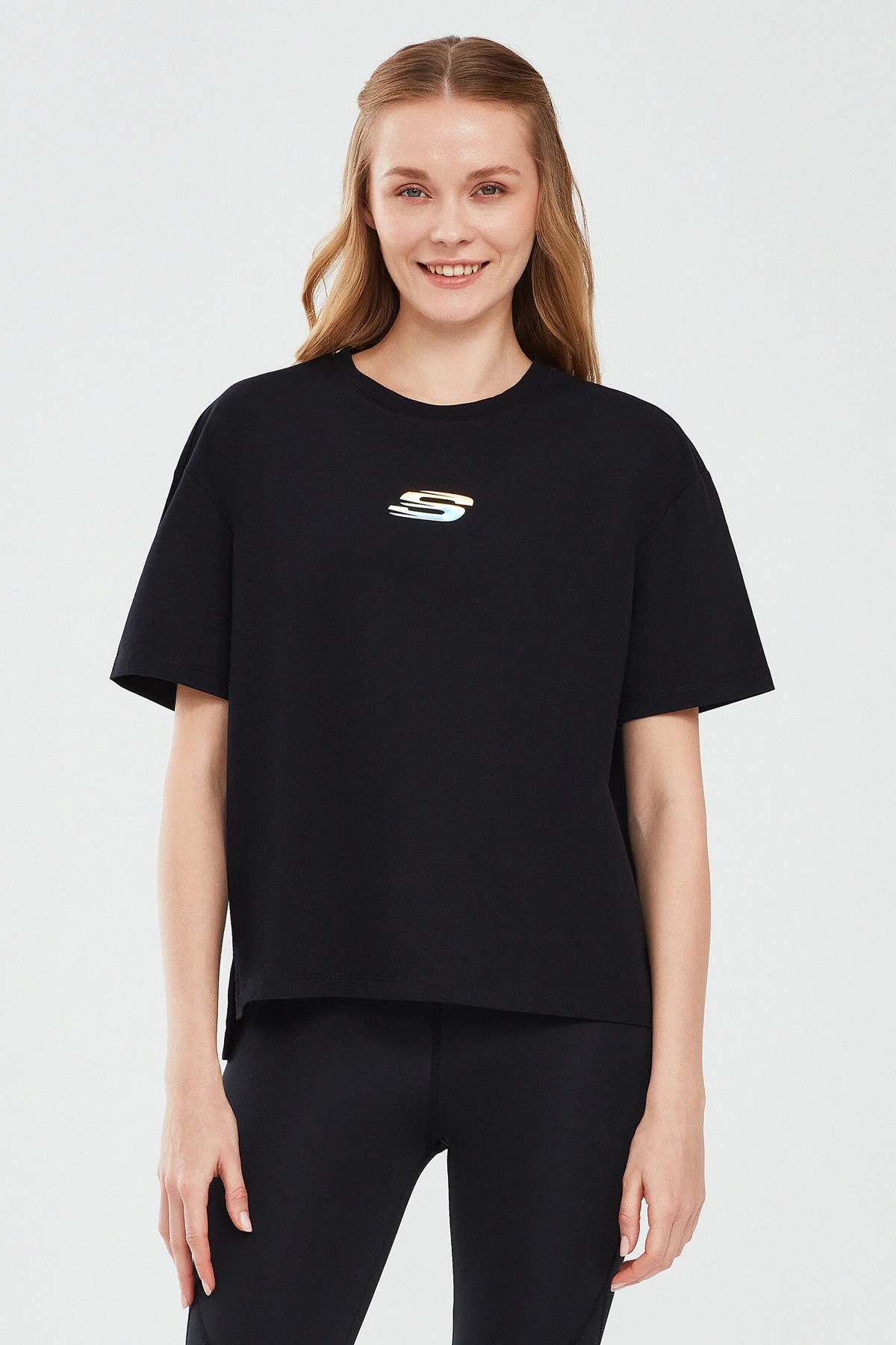 Skechers Graphic Kadın Tişört S241011-001 Siyah
