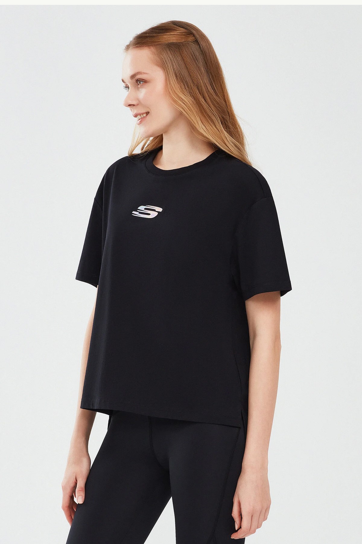 Skechers Graphic Kadın Tişört S241011-001 Siyah