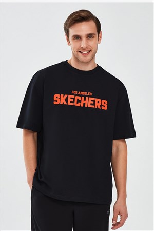 Skechers Graphic Sleeve Erkek Tişört S241070-001 Siyah