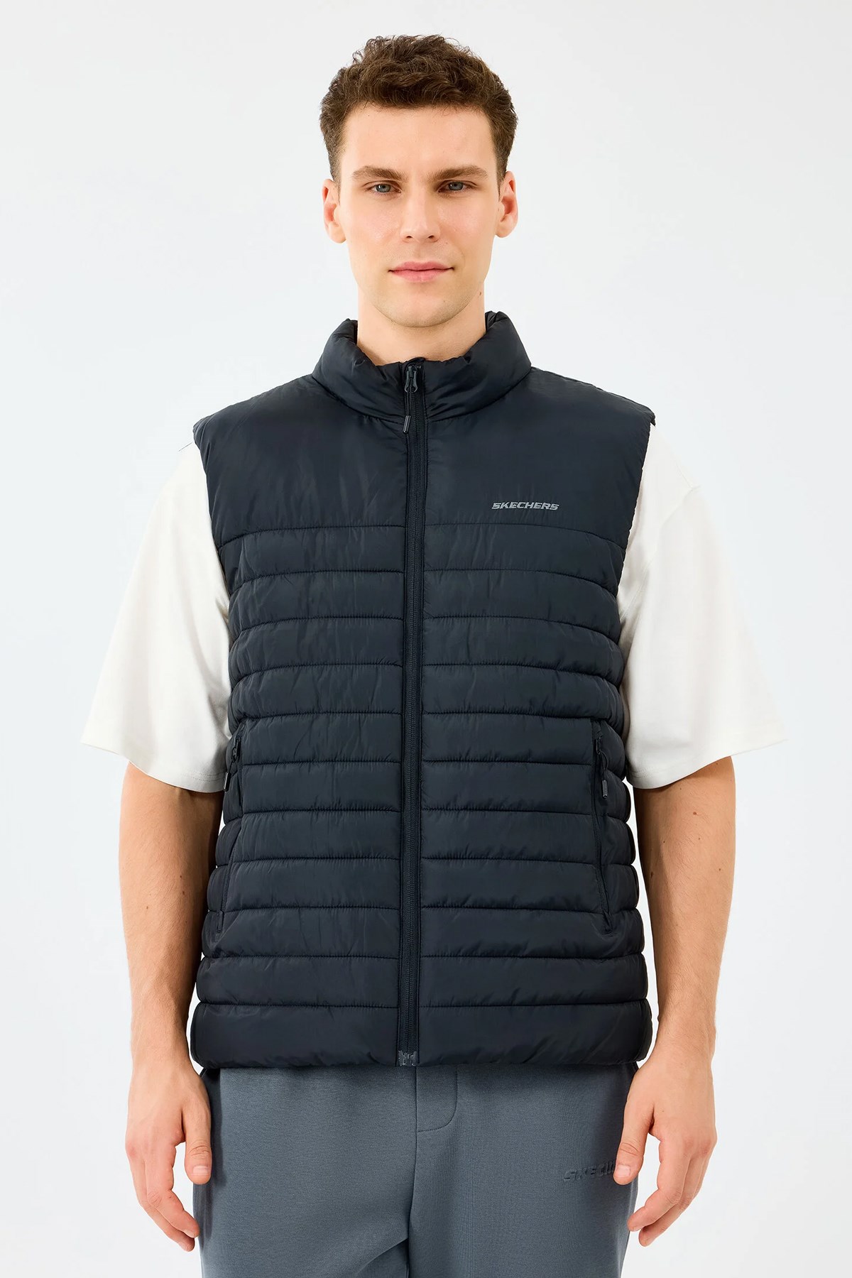 Skechers Polar Lining Paded Erkek Yelek S242212-3817 Siyah