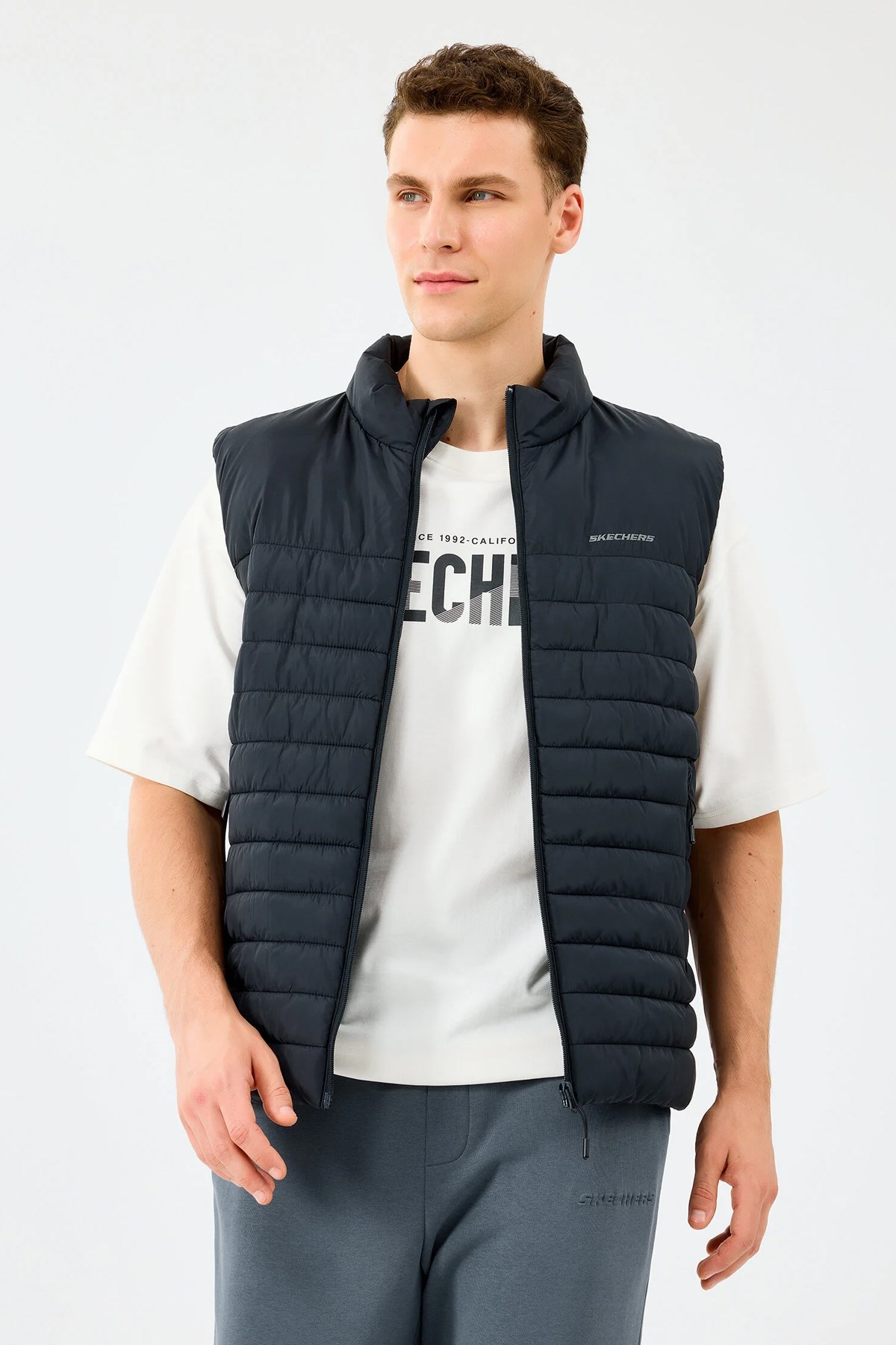 Skechers Polar Lining Paded Erkek Yelek S242212-3817 Siyah