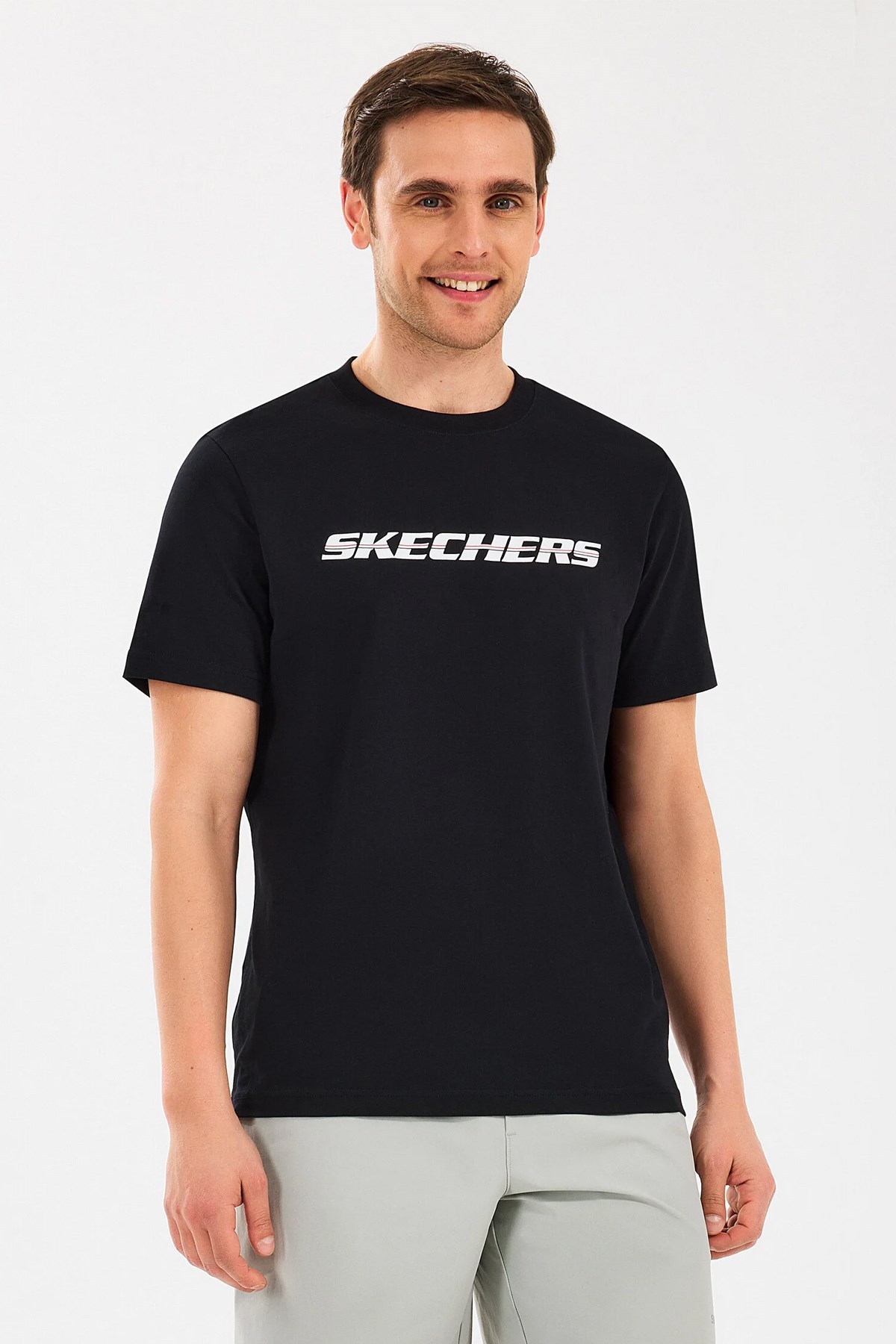 Skechers Lightweight Erkek Tişört S2510169-001 Siyah