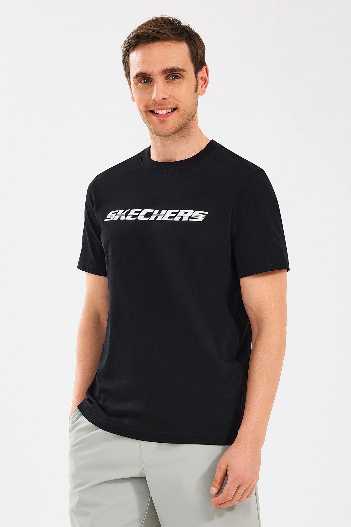 Skechers Lightweight Erkek Tişört S2510169-001 Siyah