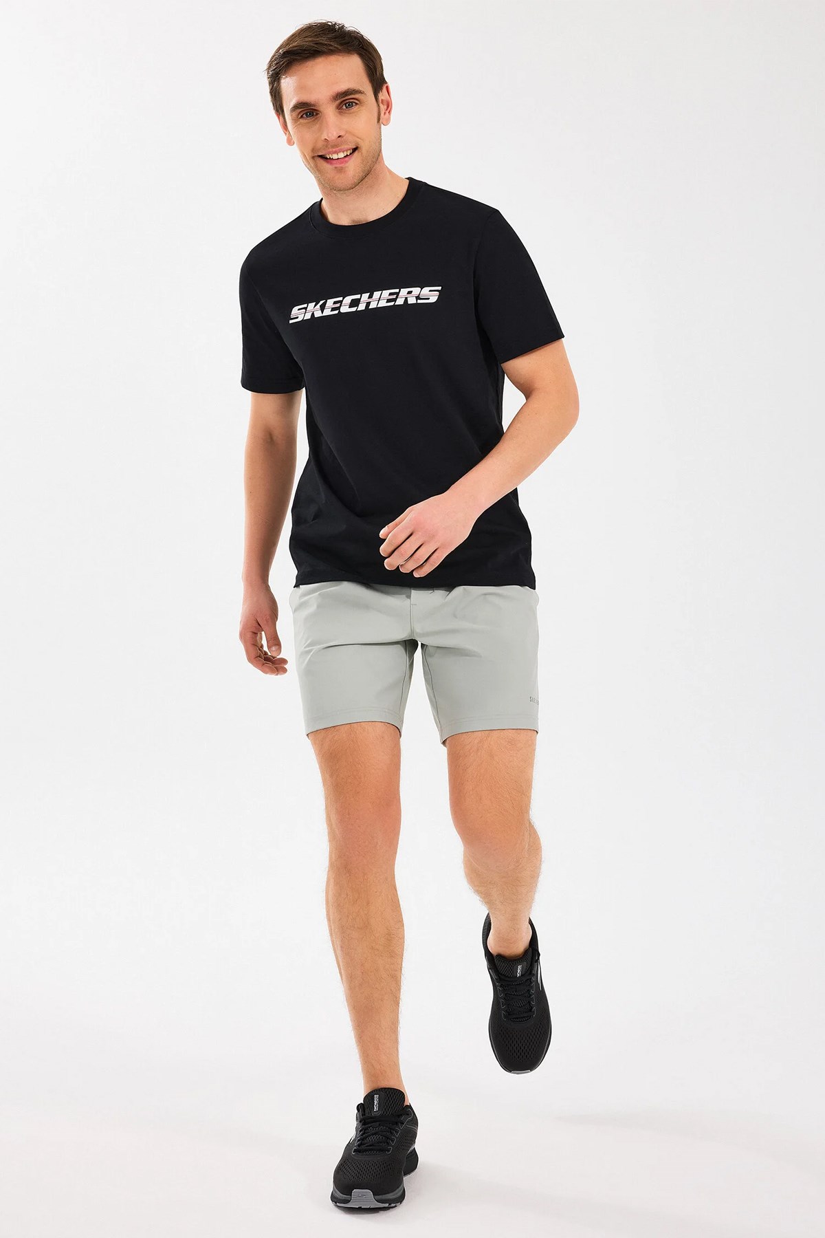 Skechers Lightweight Erkek Tişört S2510169-001 Siyah