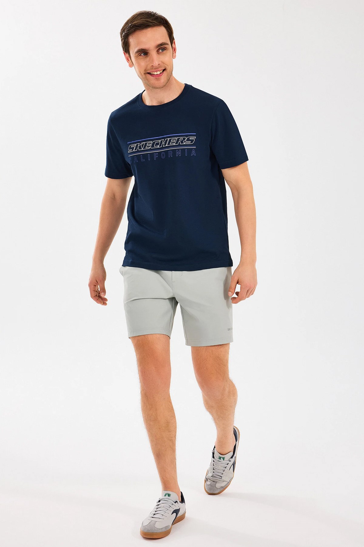 Skechers Lightweight Erkek Tişört S2510172-410 Lacivert