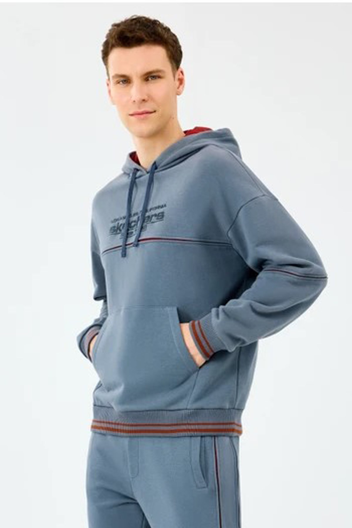 Skechers Erkek Sweatshirt S2520227-3998 Gri