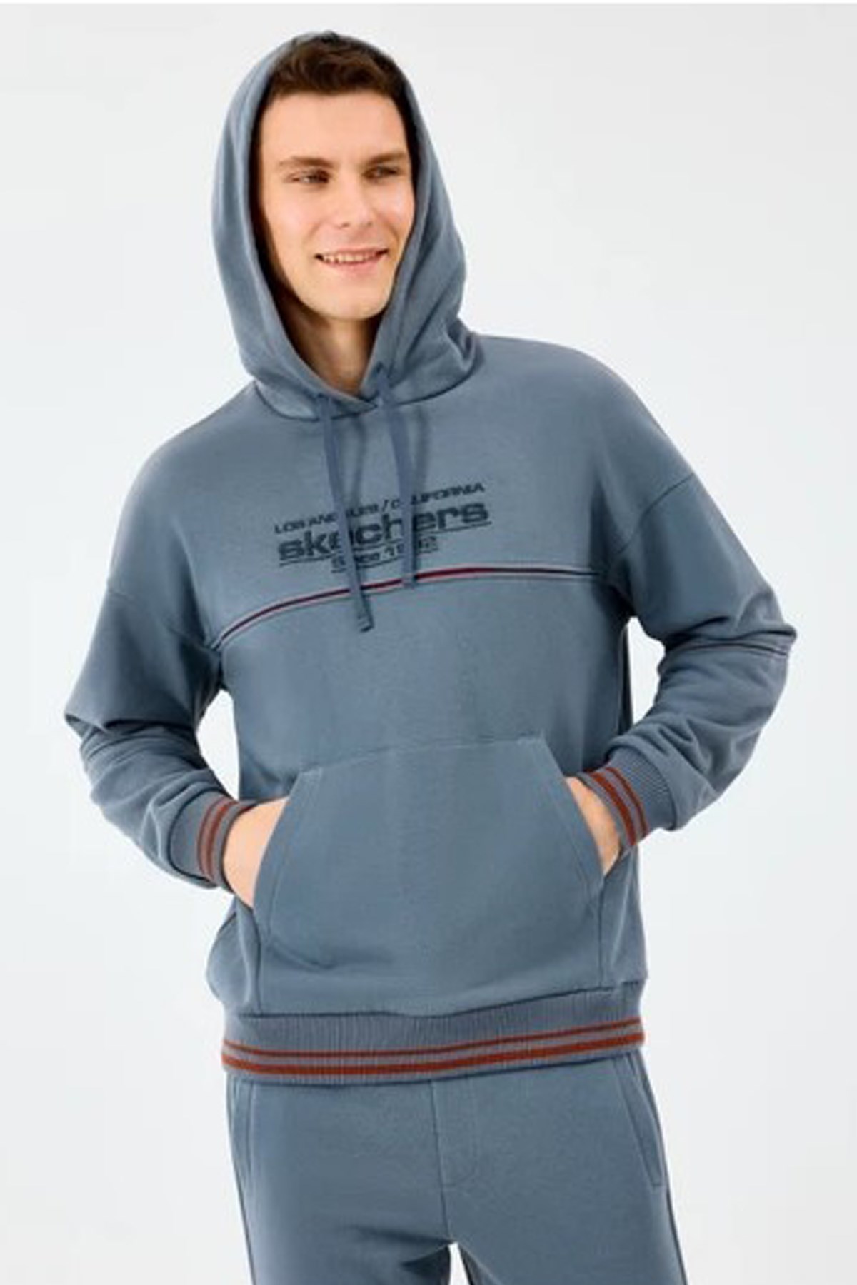Skechers Erkek Sweatshirt S2520227-3998 Gri