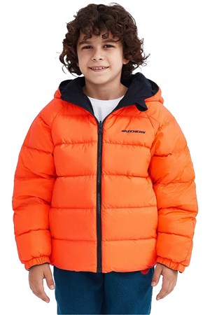 Skechers Outerwear Reversible Coated Çocuk Mont SK232025-001 Siyah