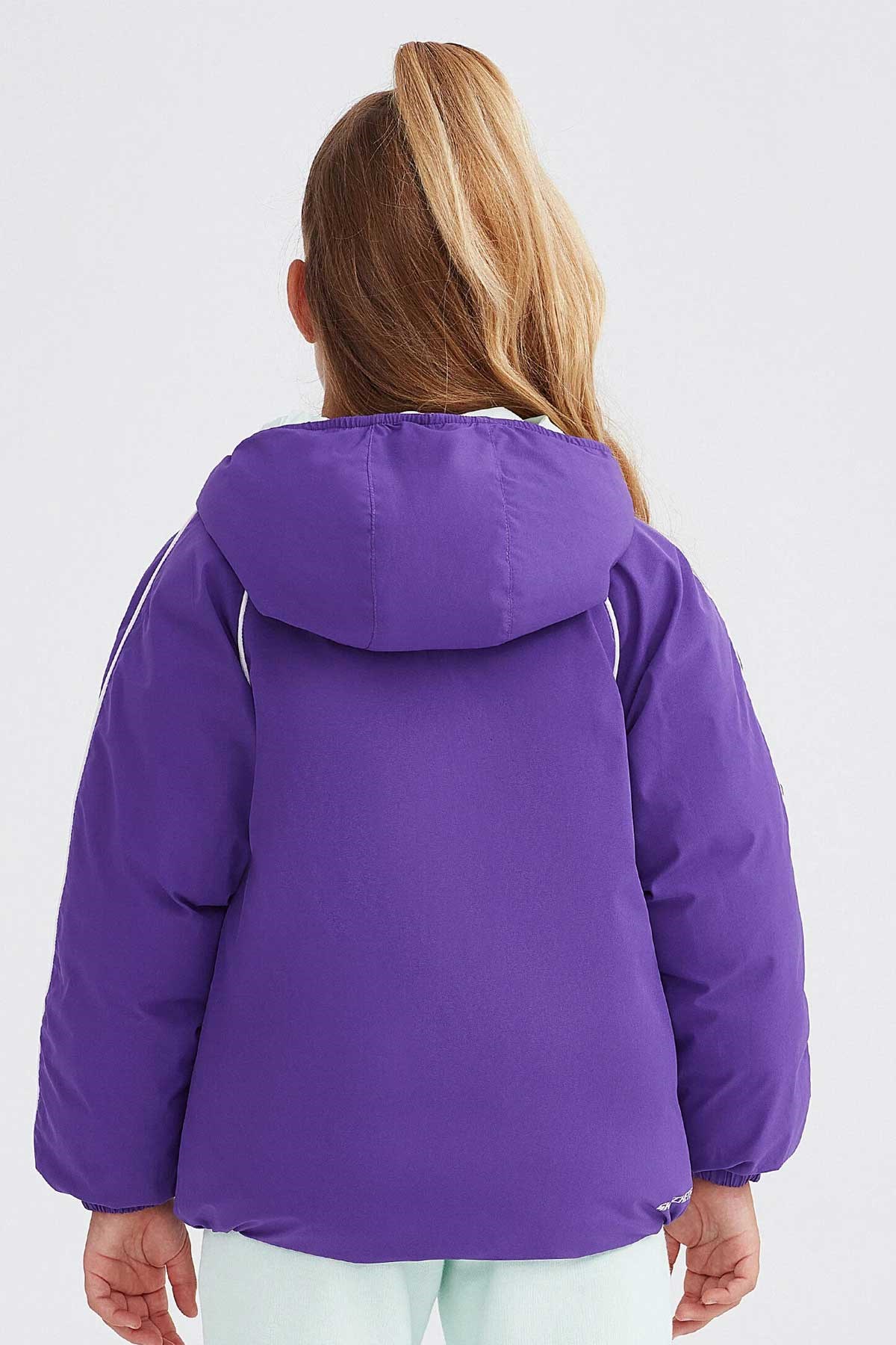 Skechers Outerwear Reversible Coated Çocuk Mont SK232027-495 Mor