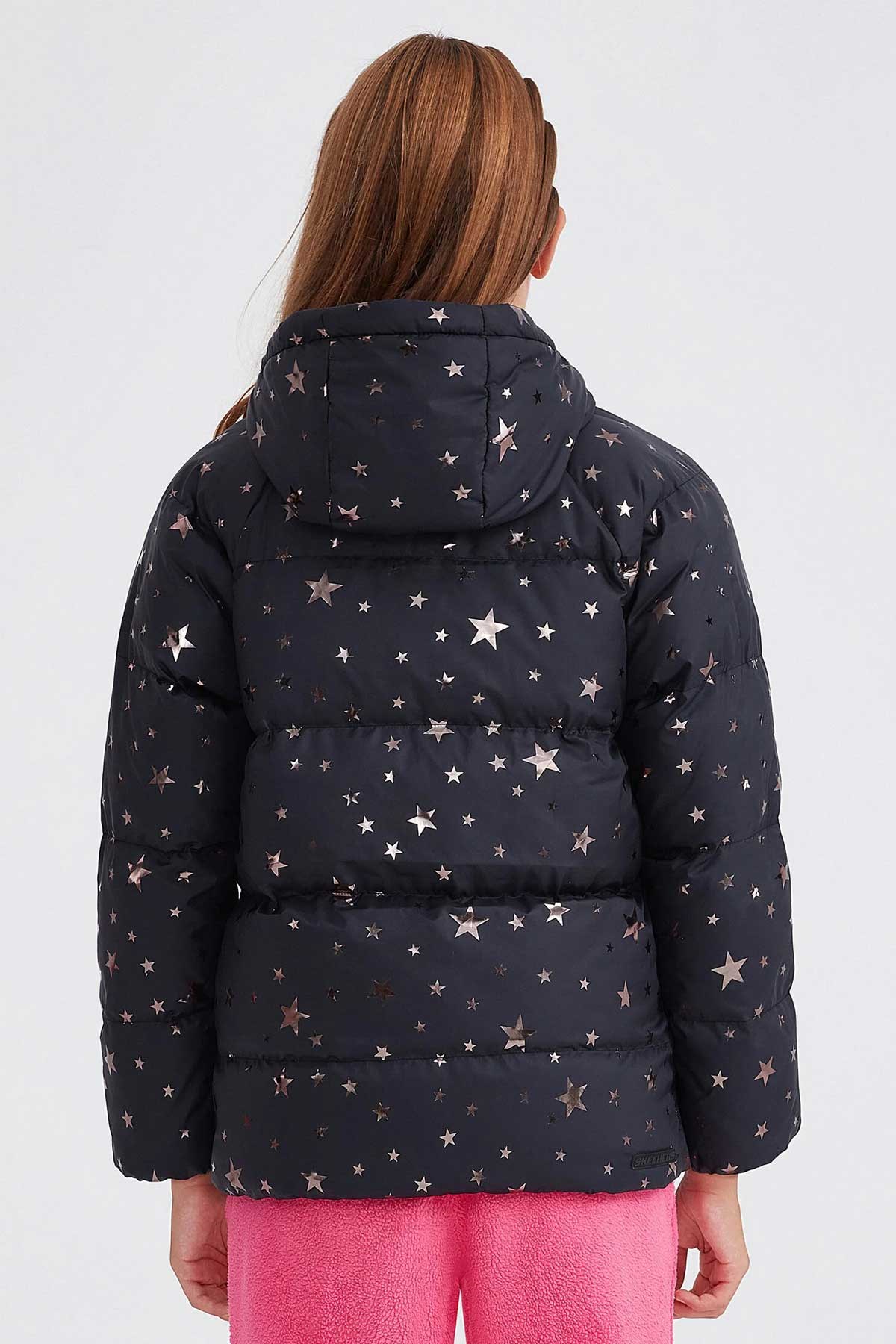 Skechers Outerwear Padded Çocuk Mont SK232042-001 Siyah
