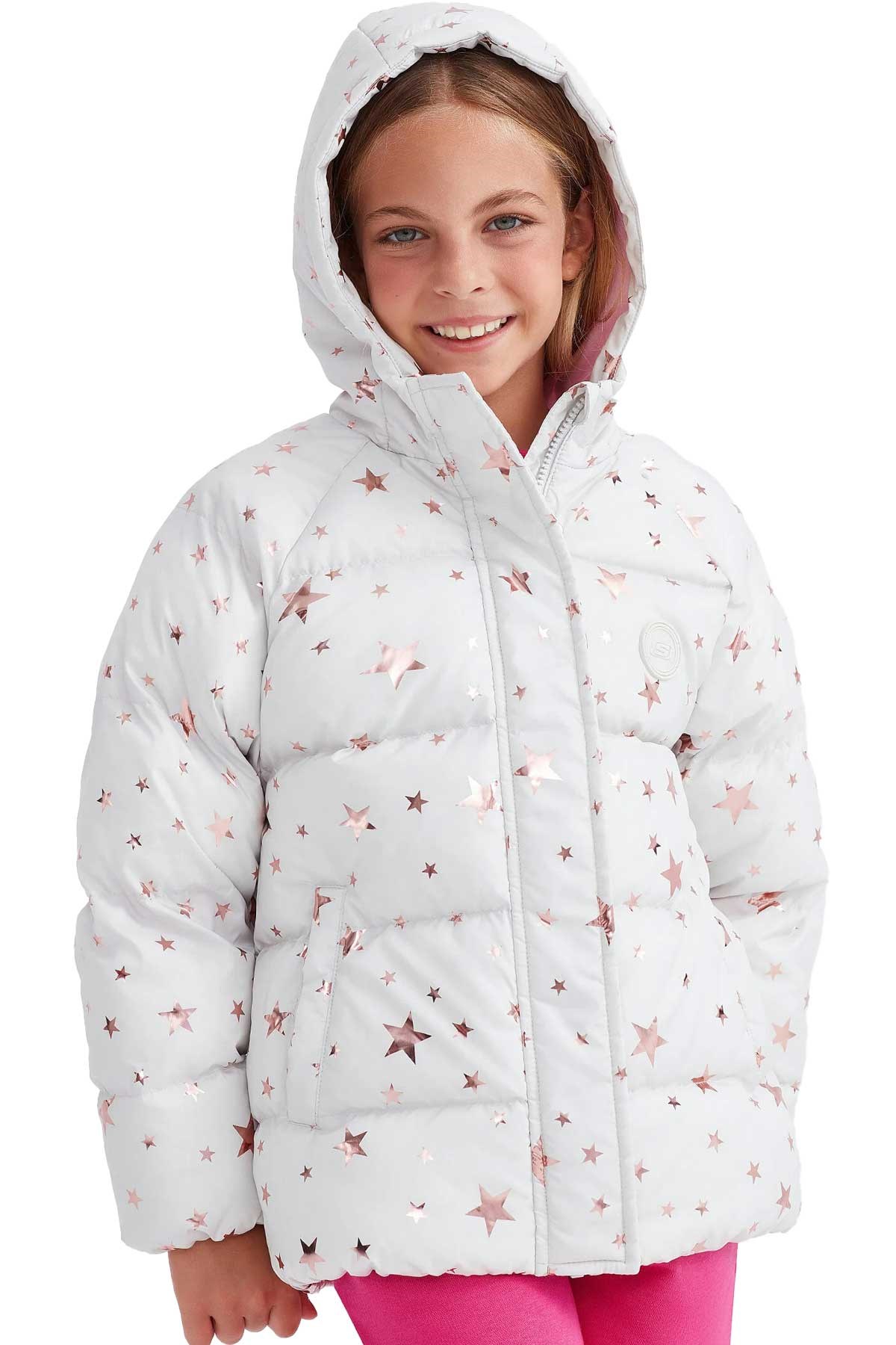 Skechers Outerwear Padded Çocuk Mont SK232042-032 Gri