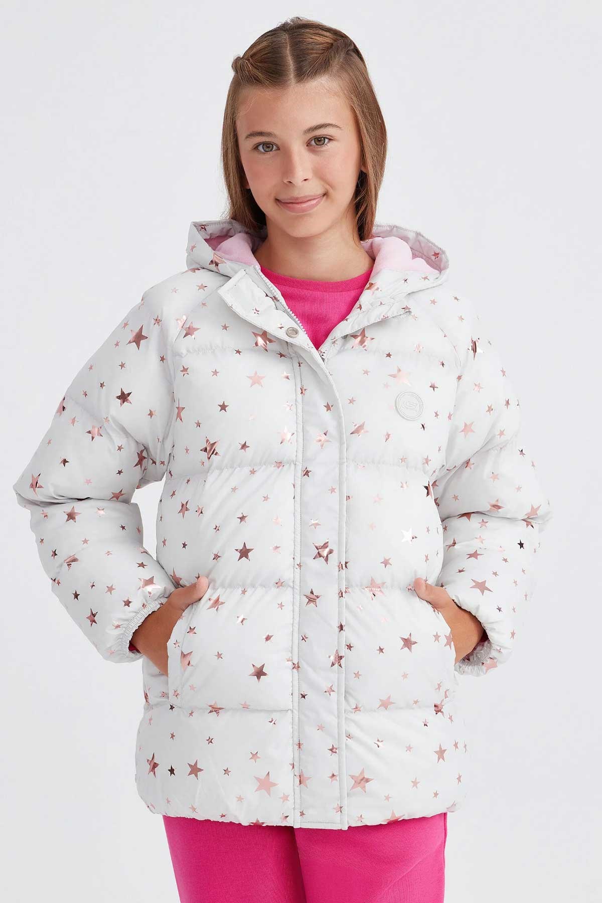 Skechers Outerwear Padded Çocuk Mont SK232042-032 Gri