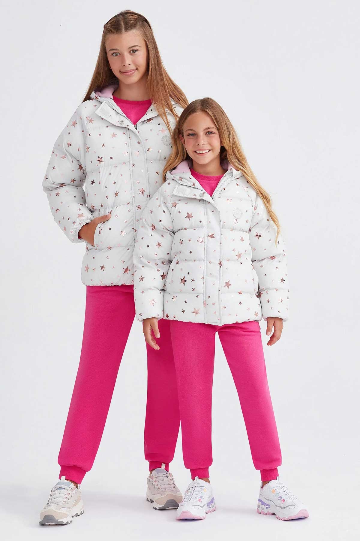 Skechers Outerwear Padded Çocuk Mont SK232042-032 Gri