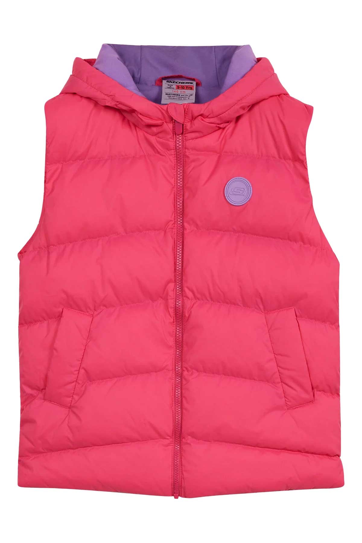 Skechers Outerwear Padded Çocuk Yelek SK232048-602 Pembe