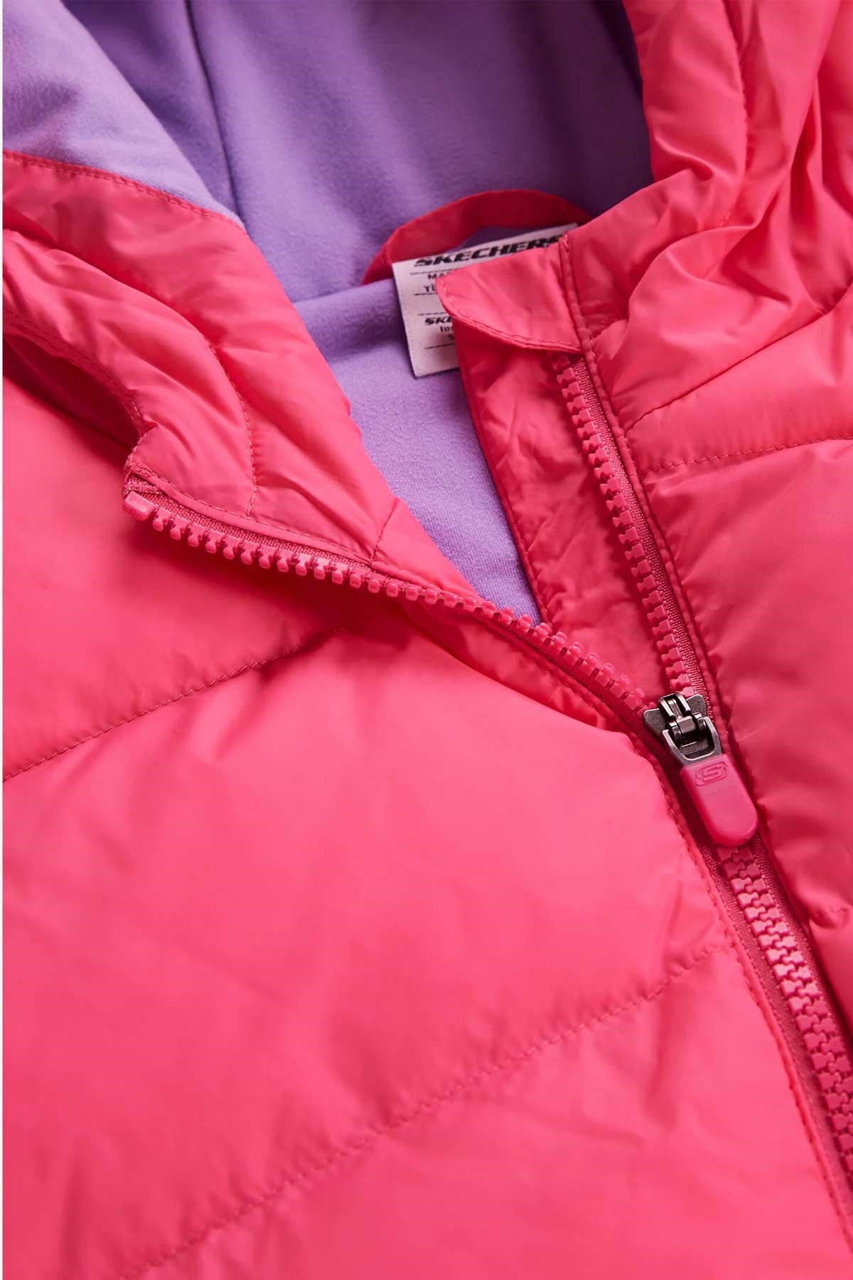 Skechers Outerwear Padded Çocuk Yelek SK232048-602 Pembe