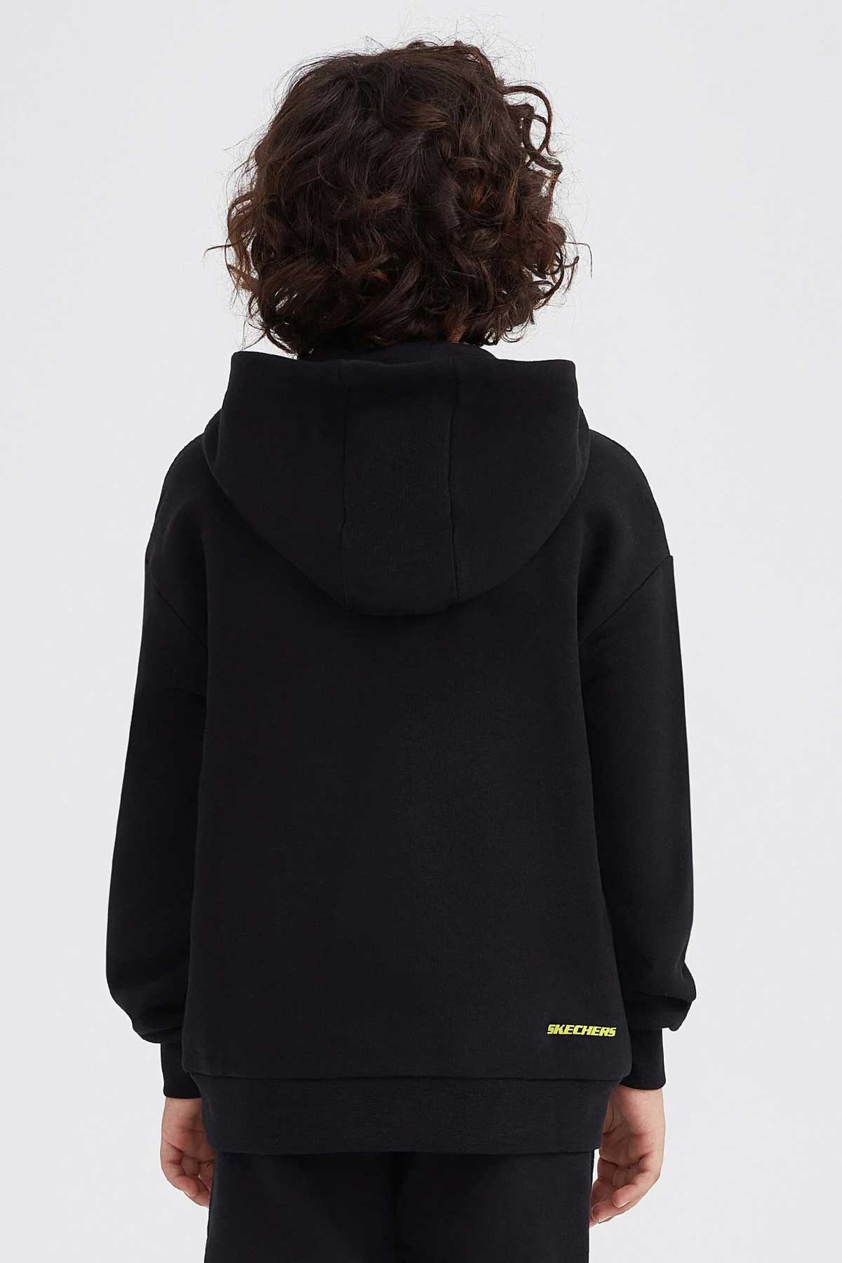 Skechers Heavy Weight Çocuk Sweatshirt SK232184-001 Siyah