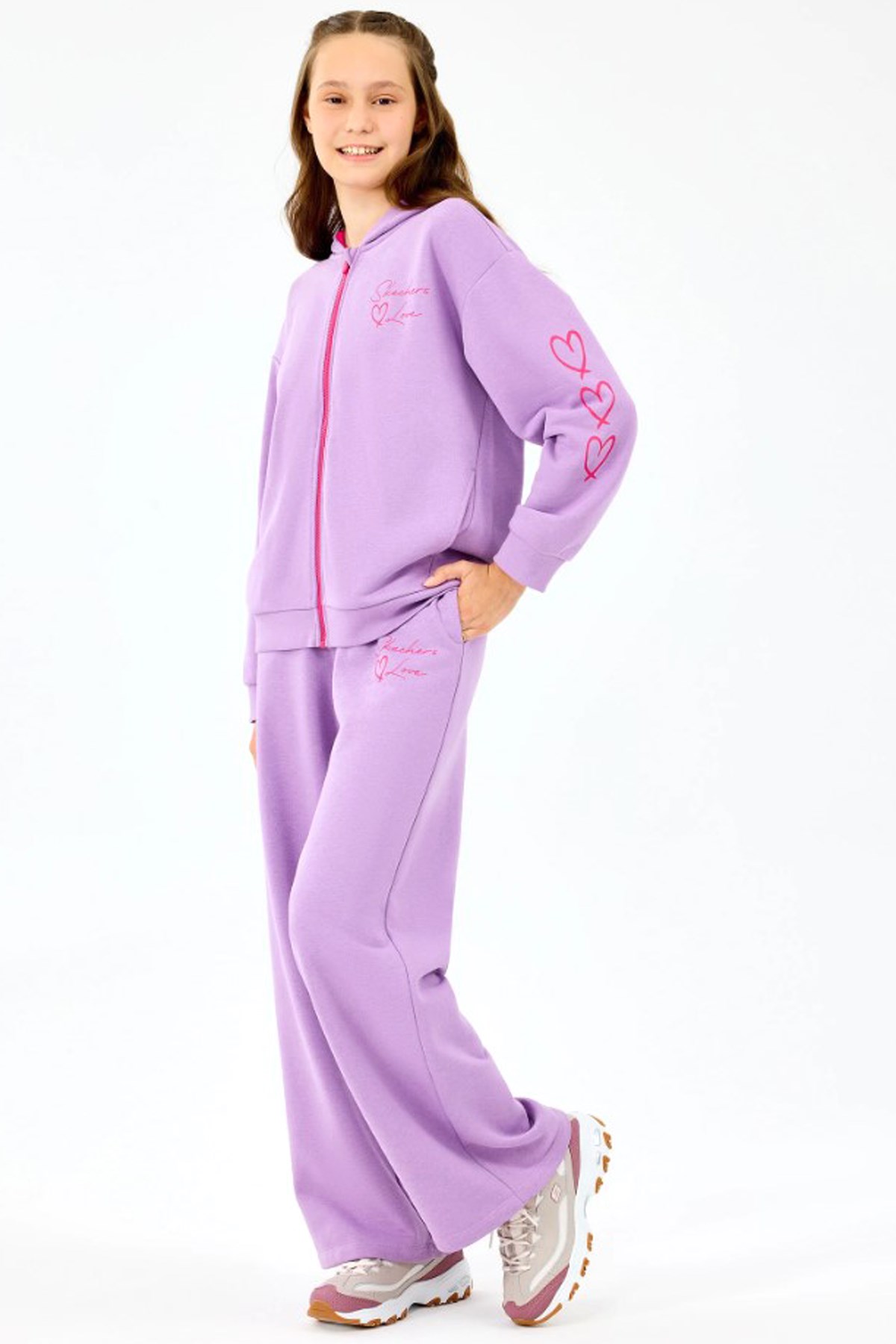 Skechers Fleece Çocuk Eşofman Altı SK2520004-4009 Pembe