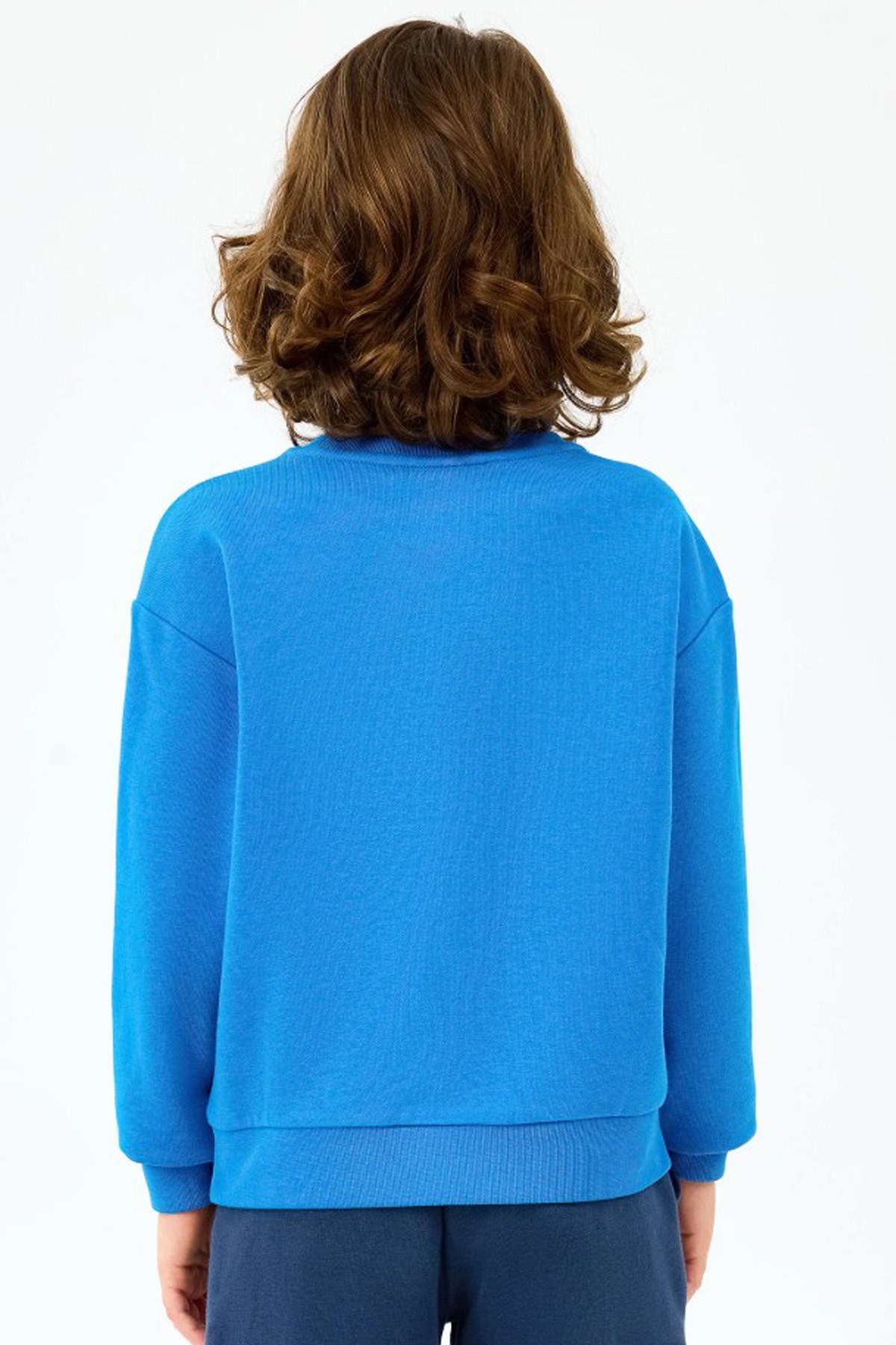 Skechers Crewneck Çocuk Sweatshirt SK2520017-3573 Mavi