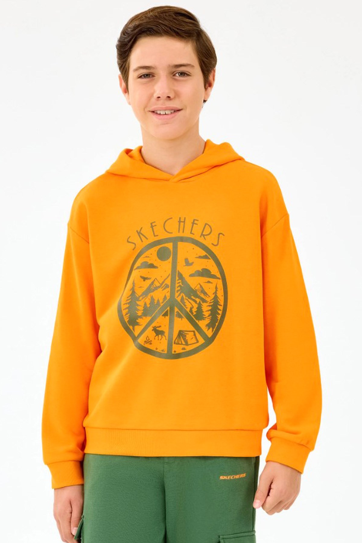 Skechers Fleece Çocuk Sweatshirt SK2520089-0341 Turuncu