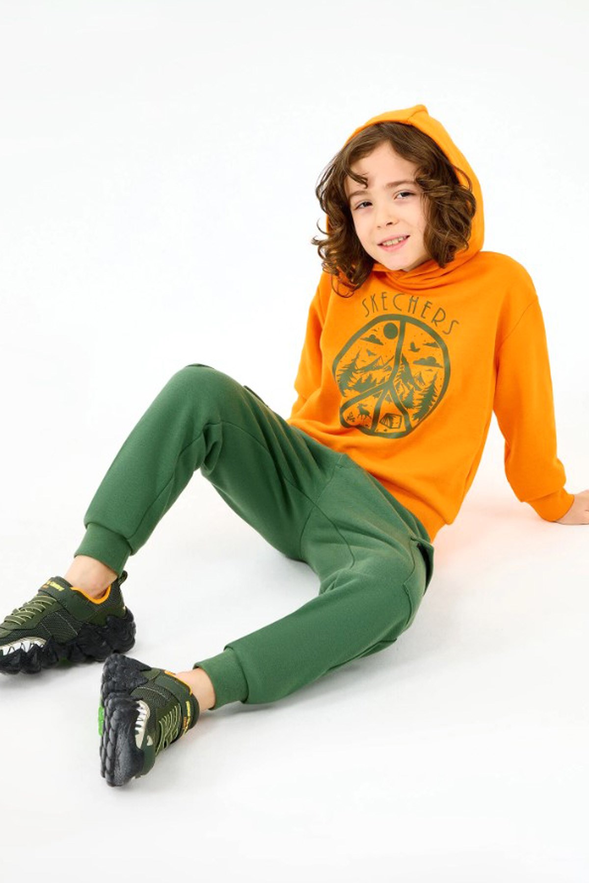 Skechers Fleece Çocuk Sweatshirt SK2520089-0341 Turuncu