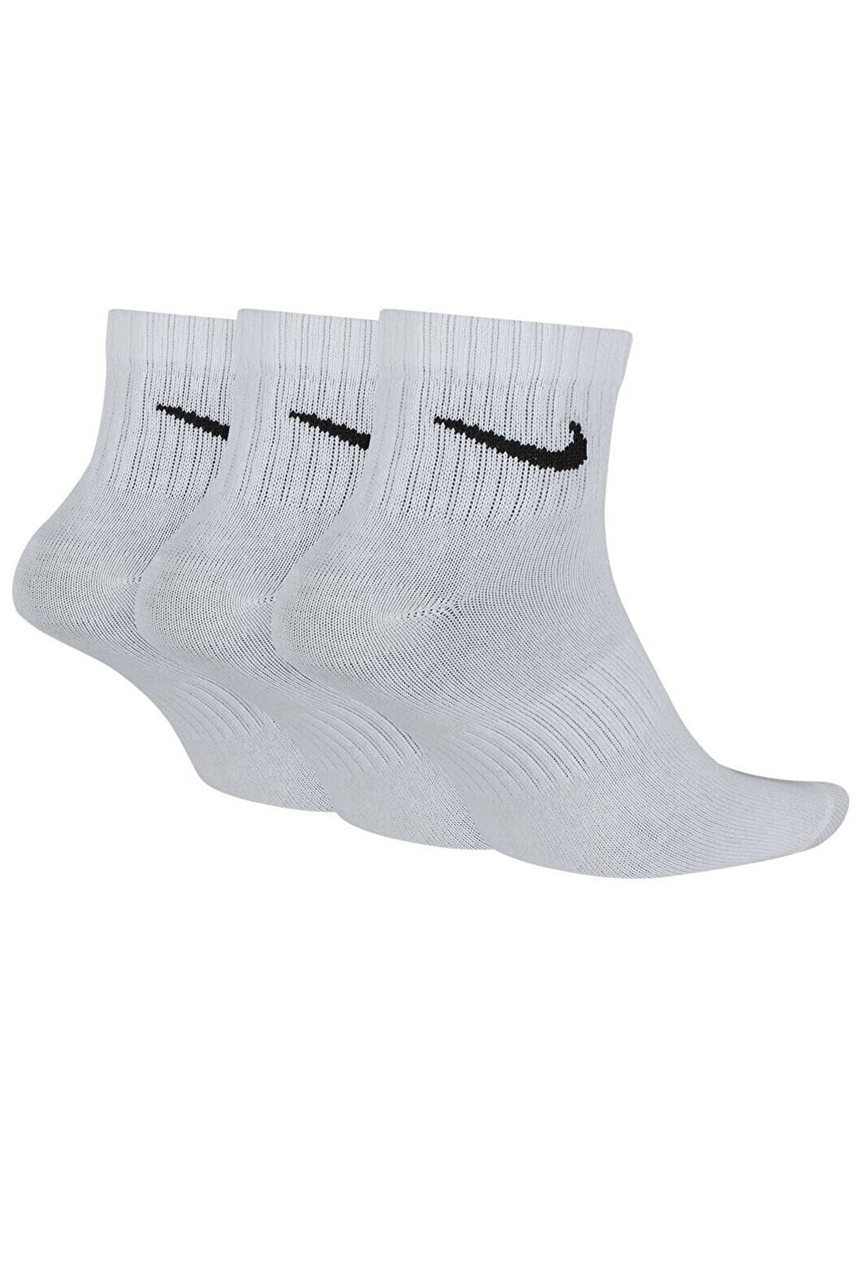 Nike Everyday Lightweight Unisex 3 Çift Çorap SX7677-100 Beyaz