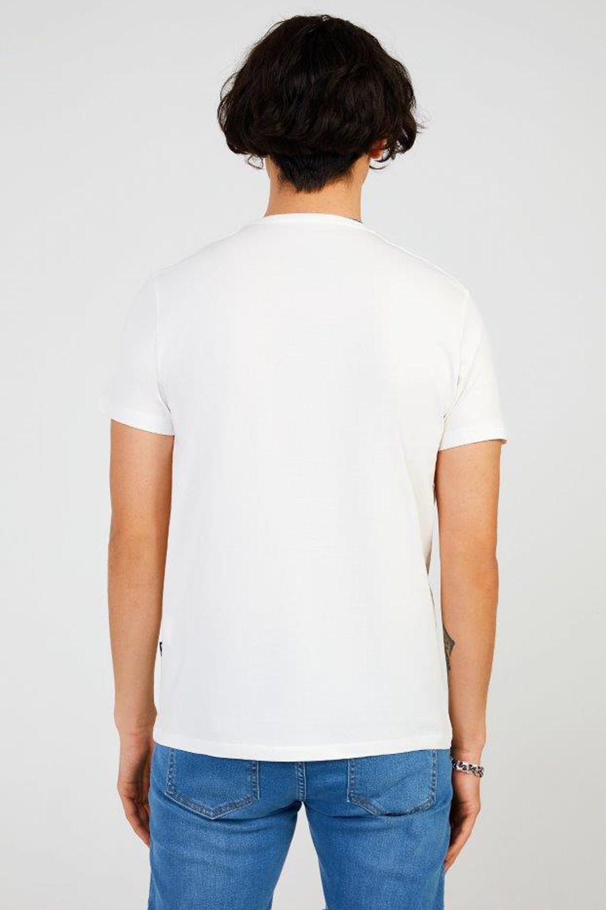 The Crow Surf Erkek Tişört TC7112 Beyaz