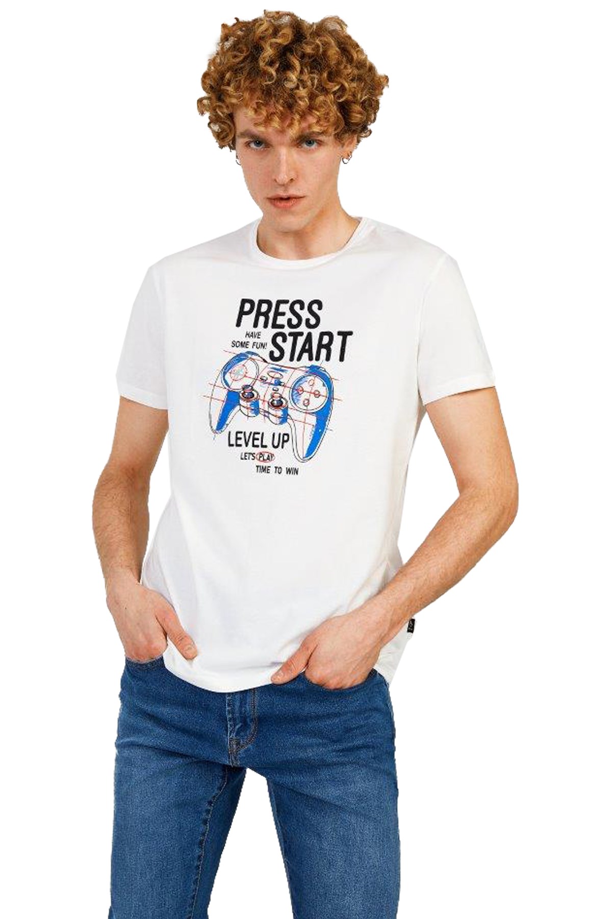 The Crow Game Erkek Tişört TC7123 Beyaz