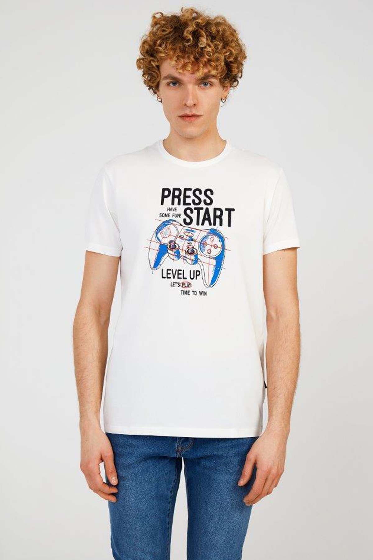 The Crow Game Erkek Tişört TC7123 Beyaz