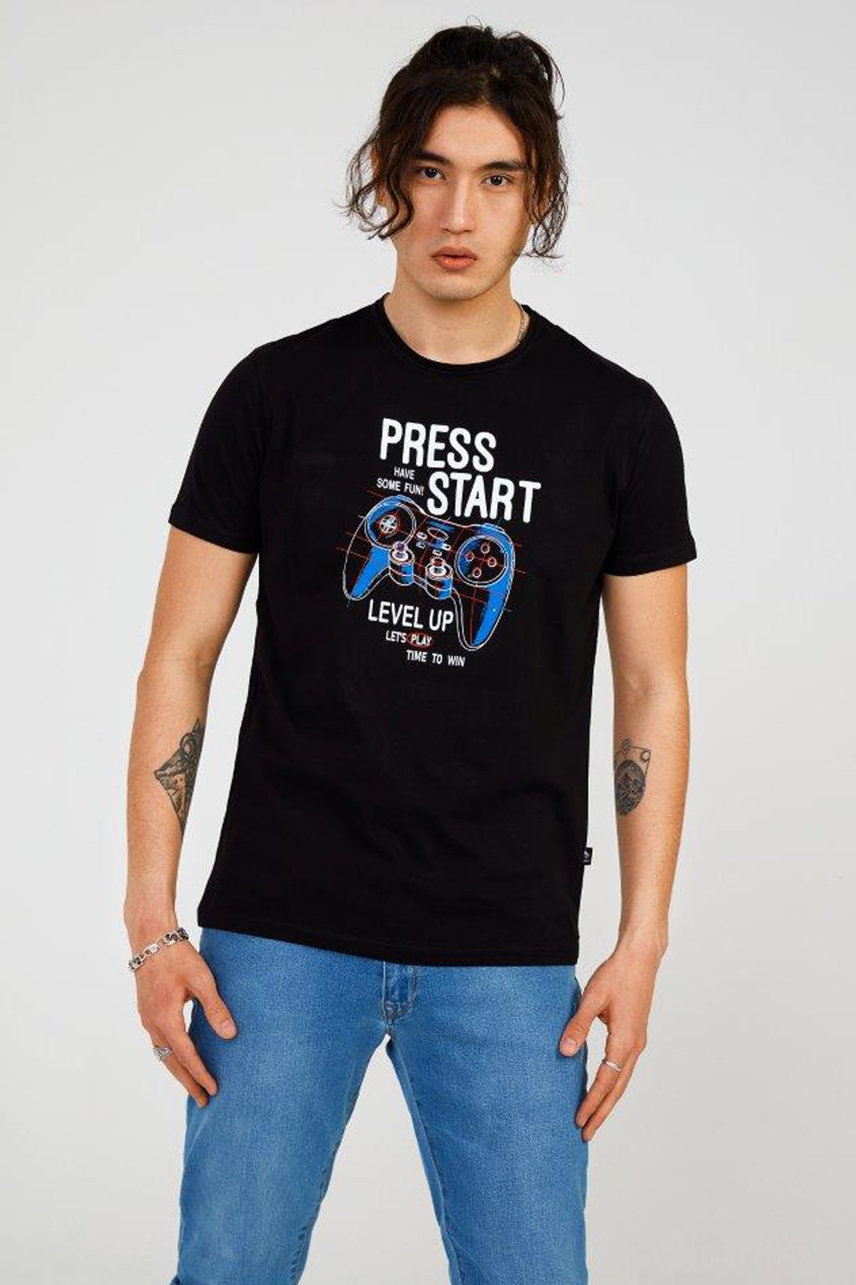 The Crow Game Erkek Tişört TC7123 Siyah