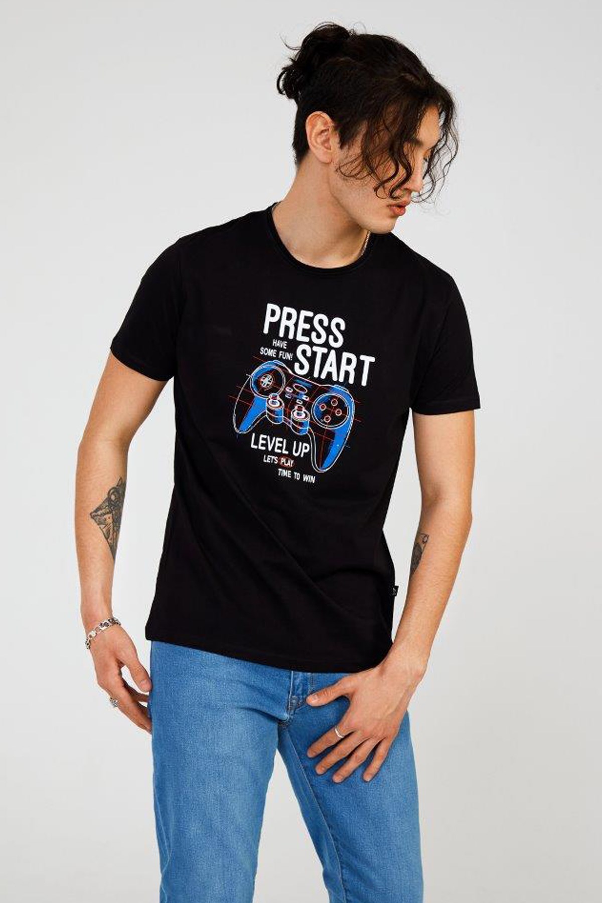 The Crow Game Erkek Tişört TC7123 Siyah