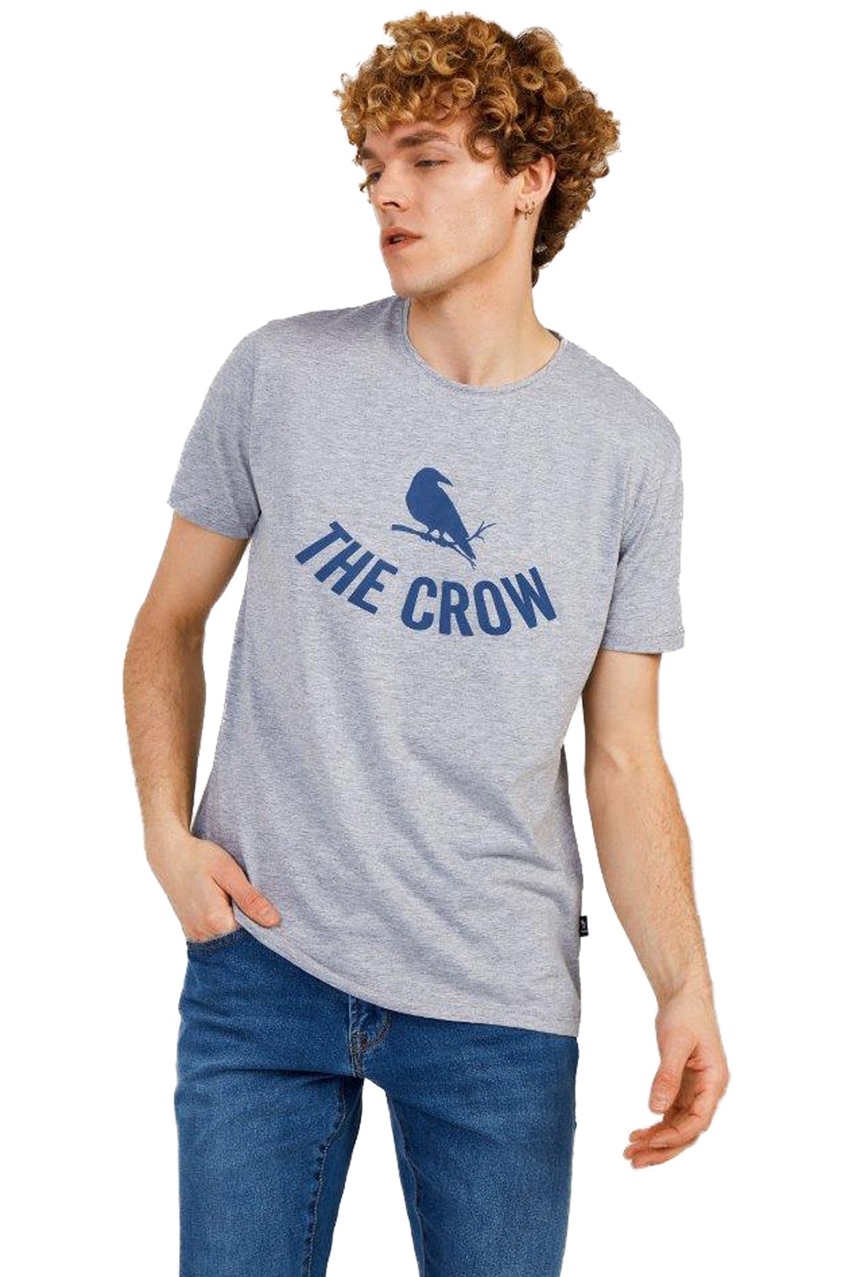 The Crow Logo Erkek Tişört TC7125 Antrasit