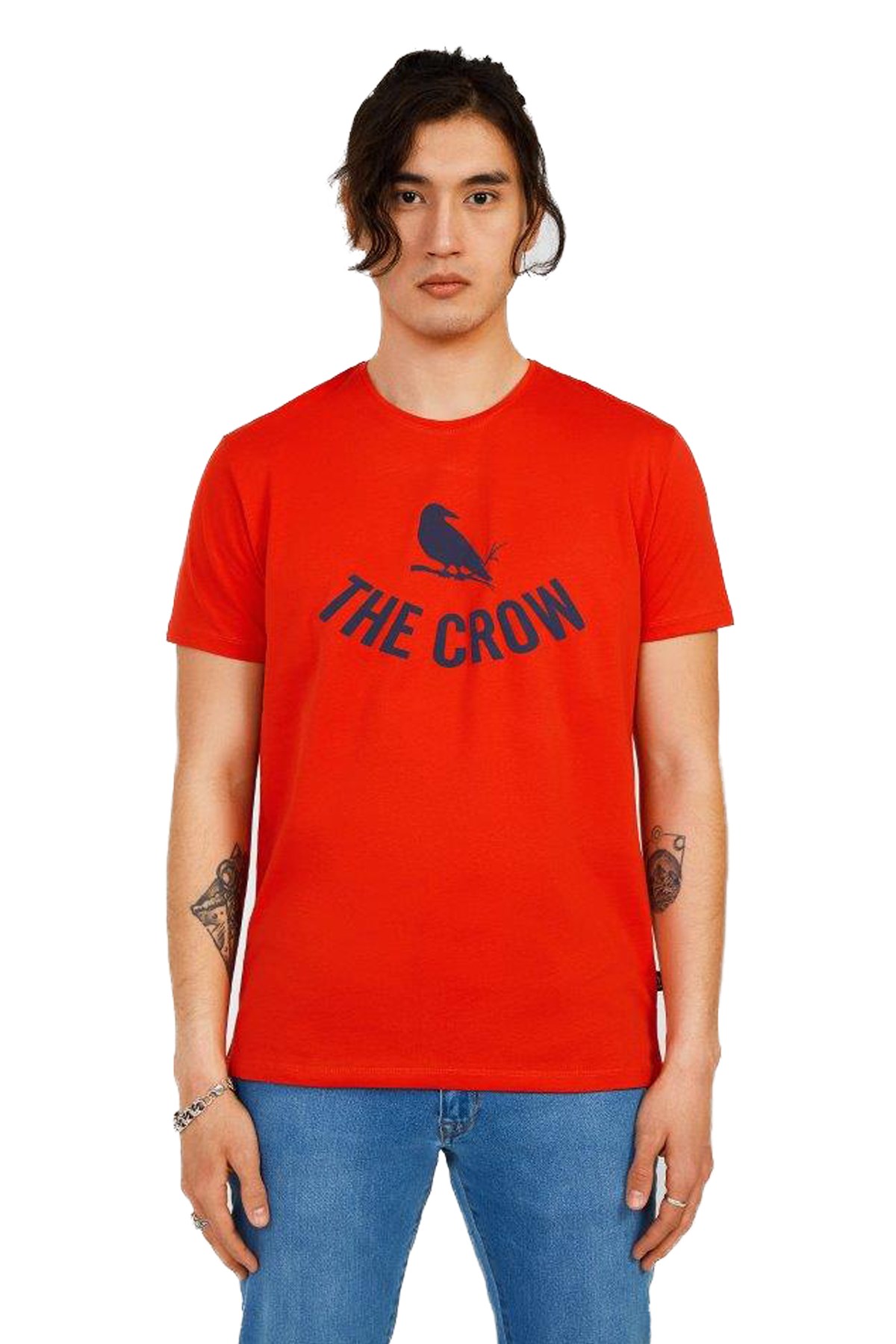 The Crow Logo Erkek Tişört TC7125 Kırmızı