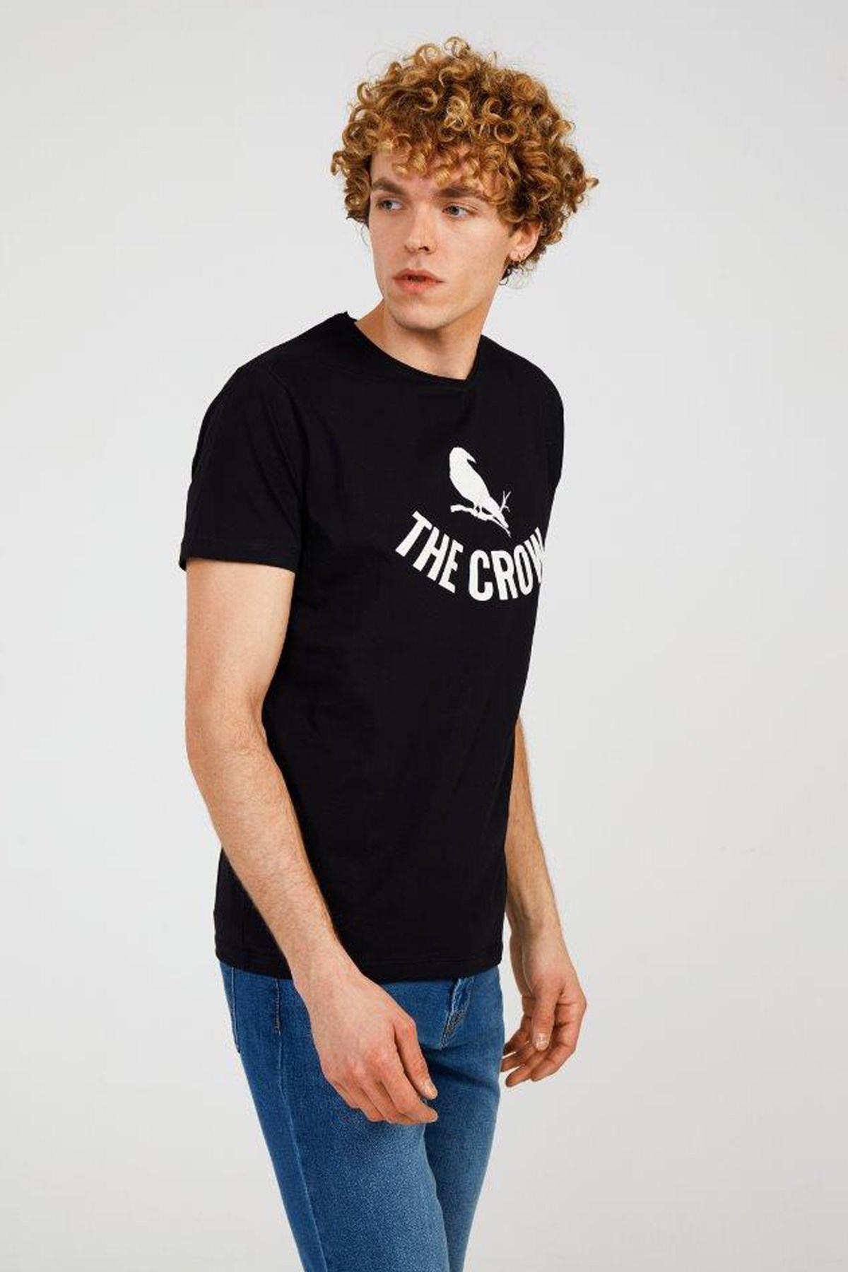 The Crow Logo Erkek Tişört TC7125 Siyah