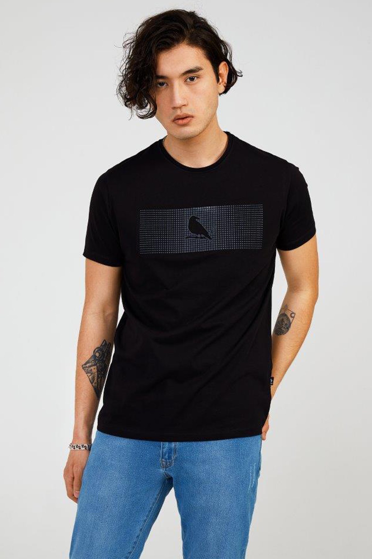The Crow Enjoy Erkek Tişört TC7126 Siyah