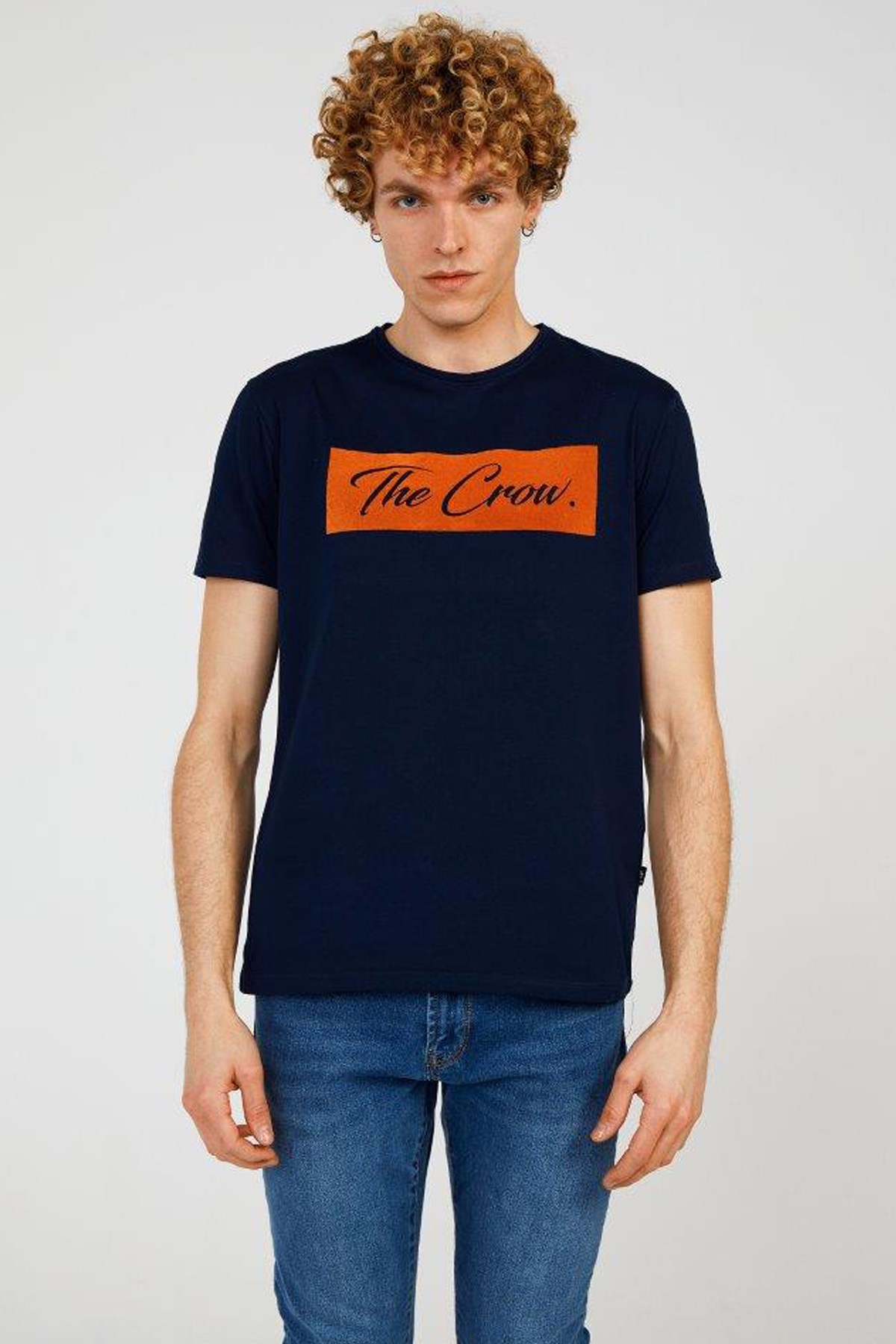 The Crow Duck Erkek Tişört TC7128 Lacivert