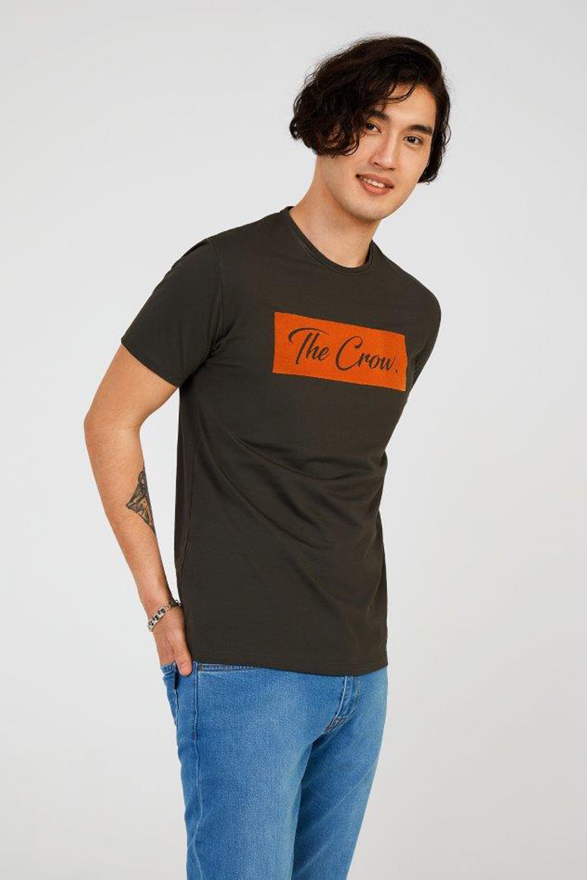 The Crow Duck Erkek Tişört TC7128 Yeşil