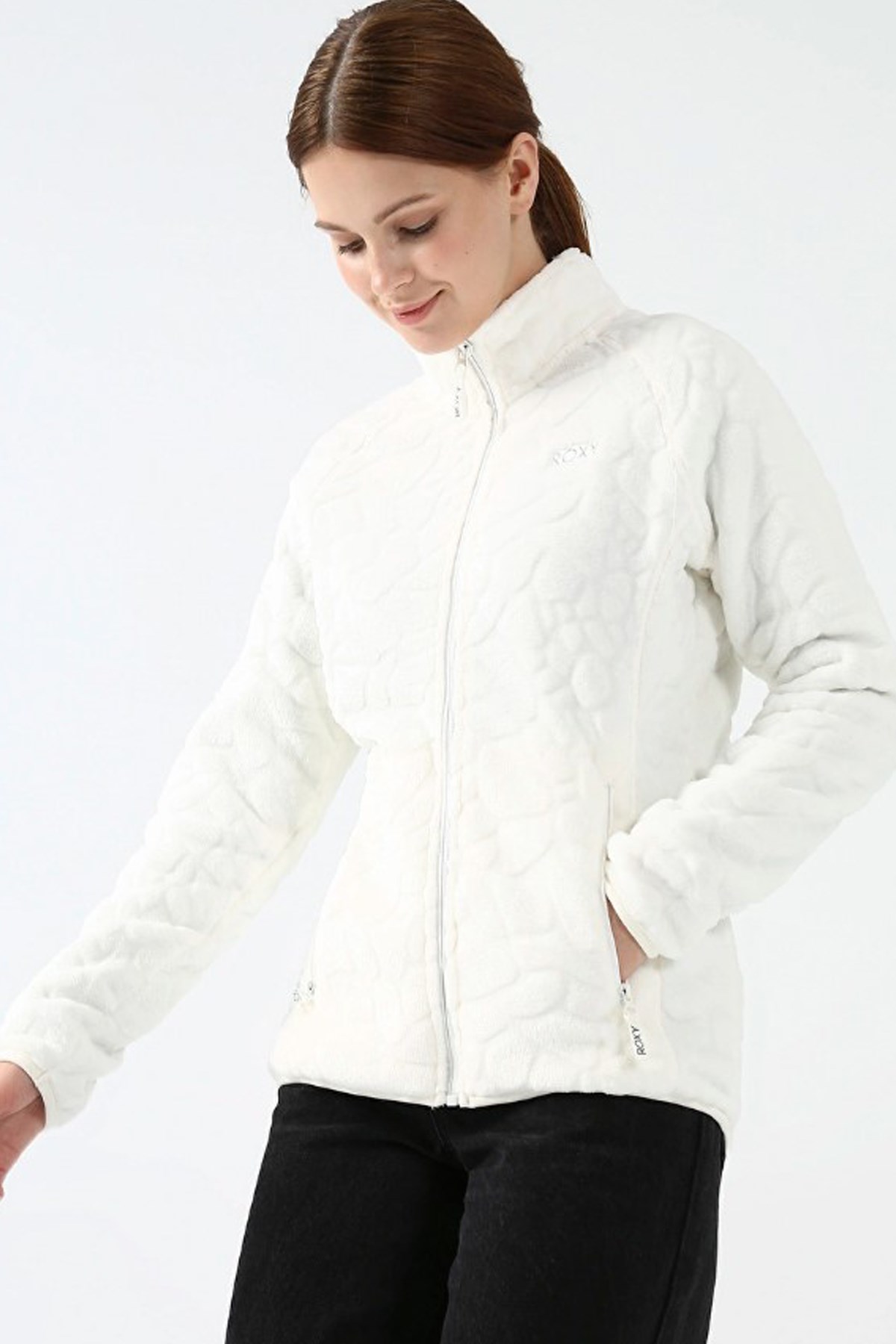 Roxy Touring FZ Kadın Polar Sweatshirt TERJFT07037 Beyaz