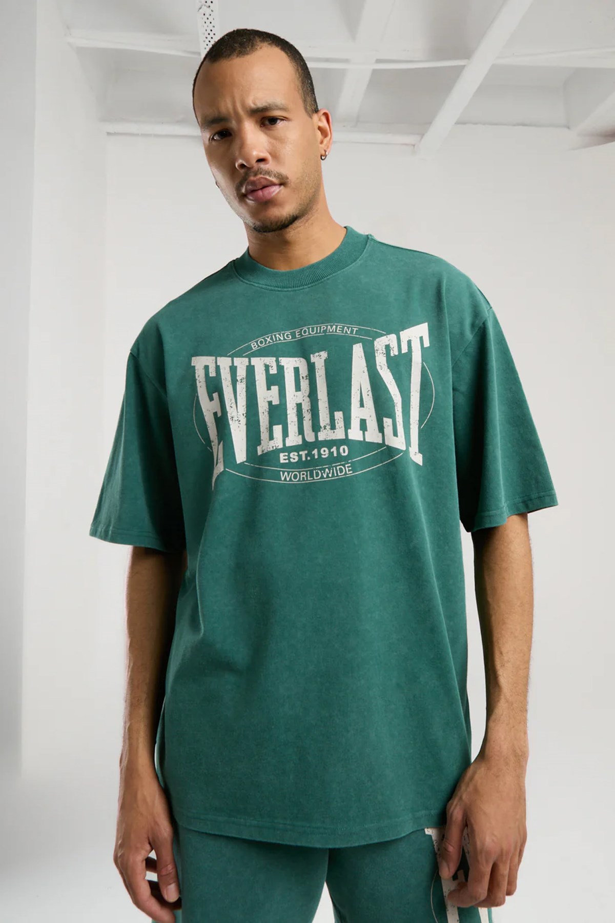 Everlast Authentic Boxing Oversize  Erkek Tişört Yeşil
