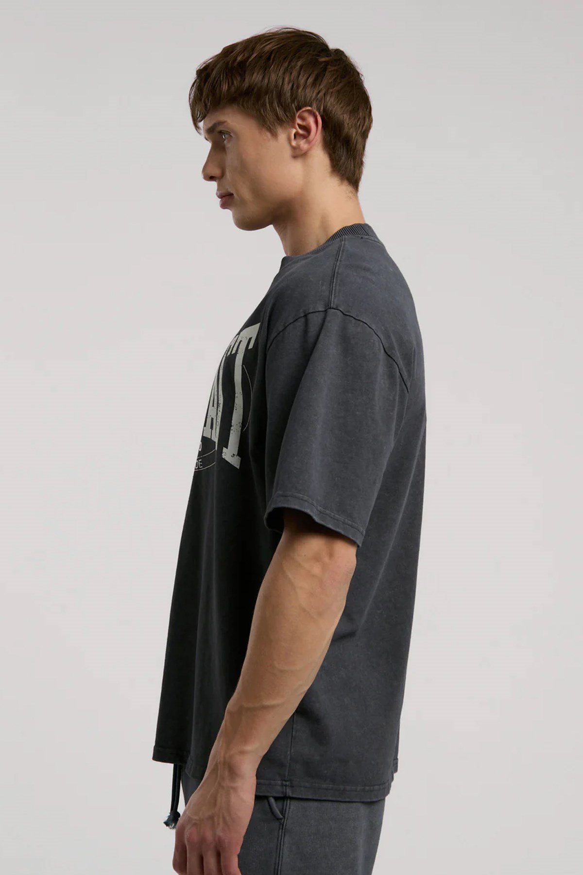 Everlast Authentic Boxing Oversize Erkek Tişört Gri