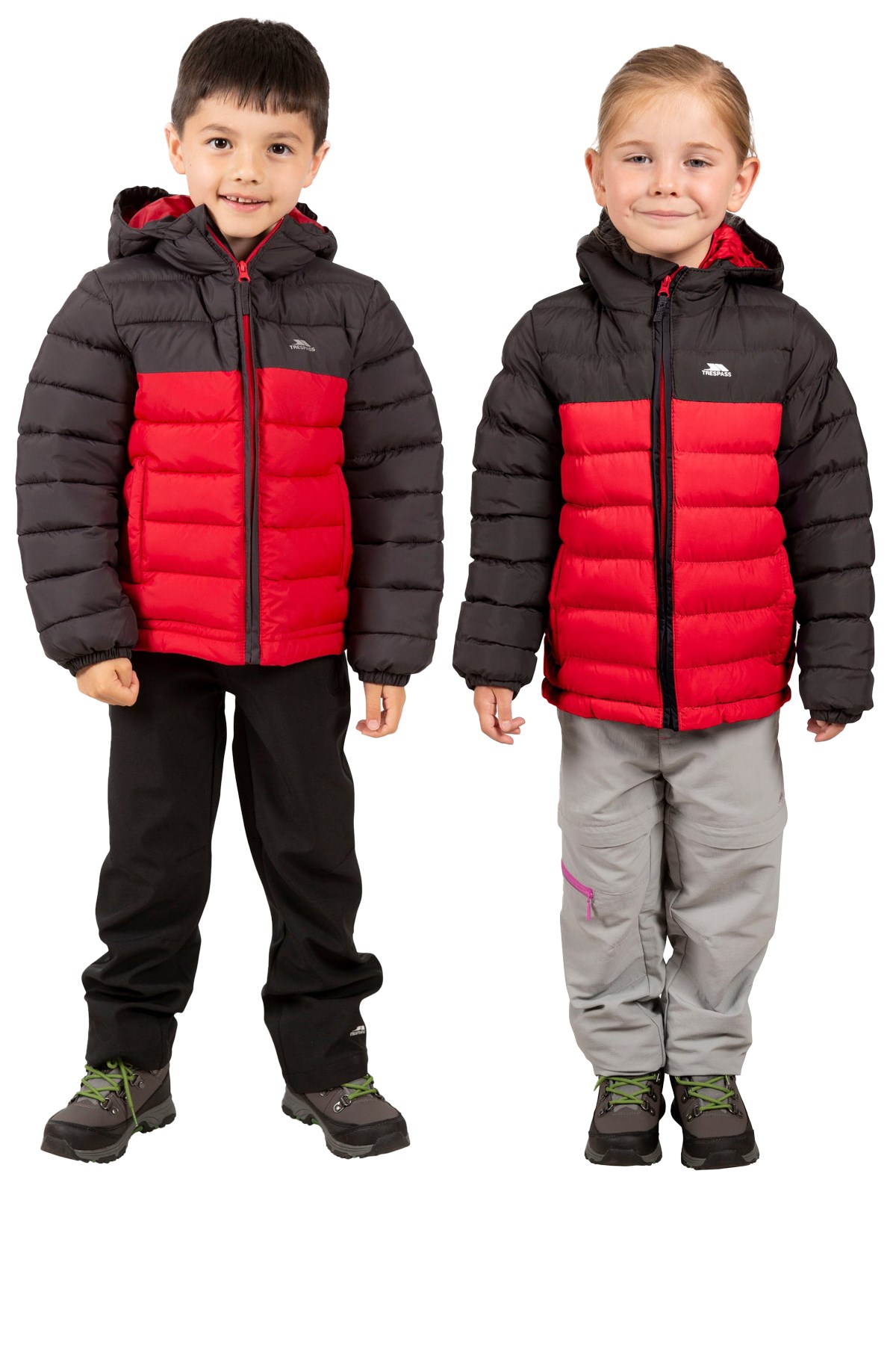 Trespass Oskar Padded Çocuk Mont UCJKCAN20002-RED Kırmızı