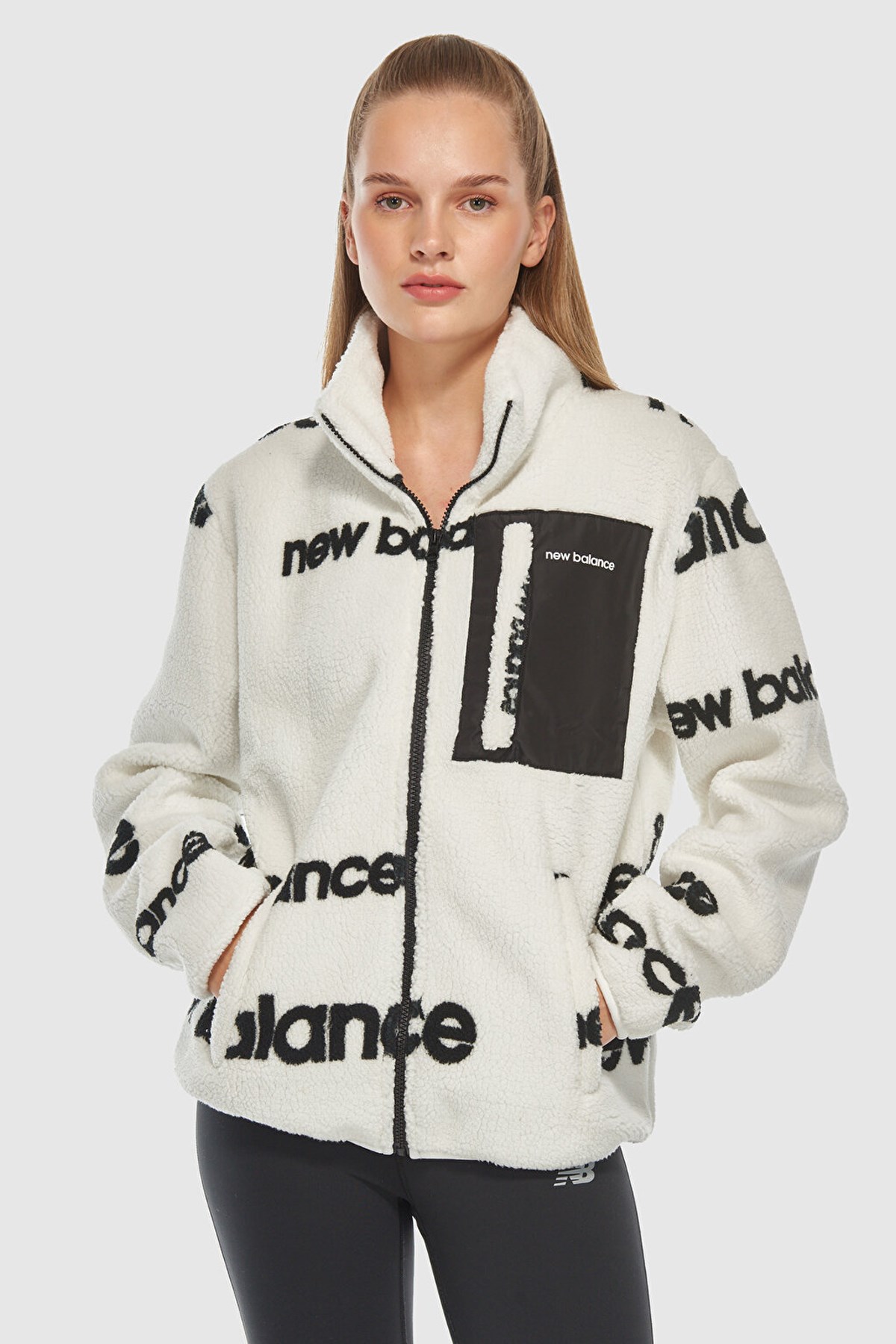 New Balance Kadın Sweatshirt UNC3358-WT Beyaz