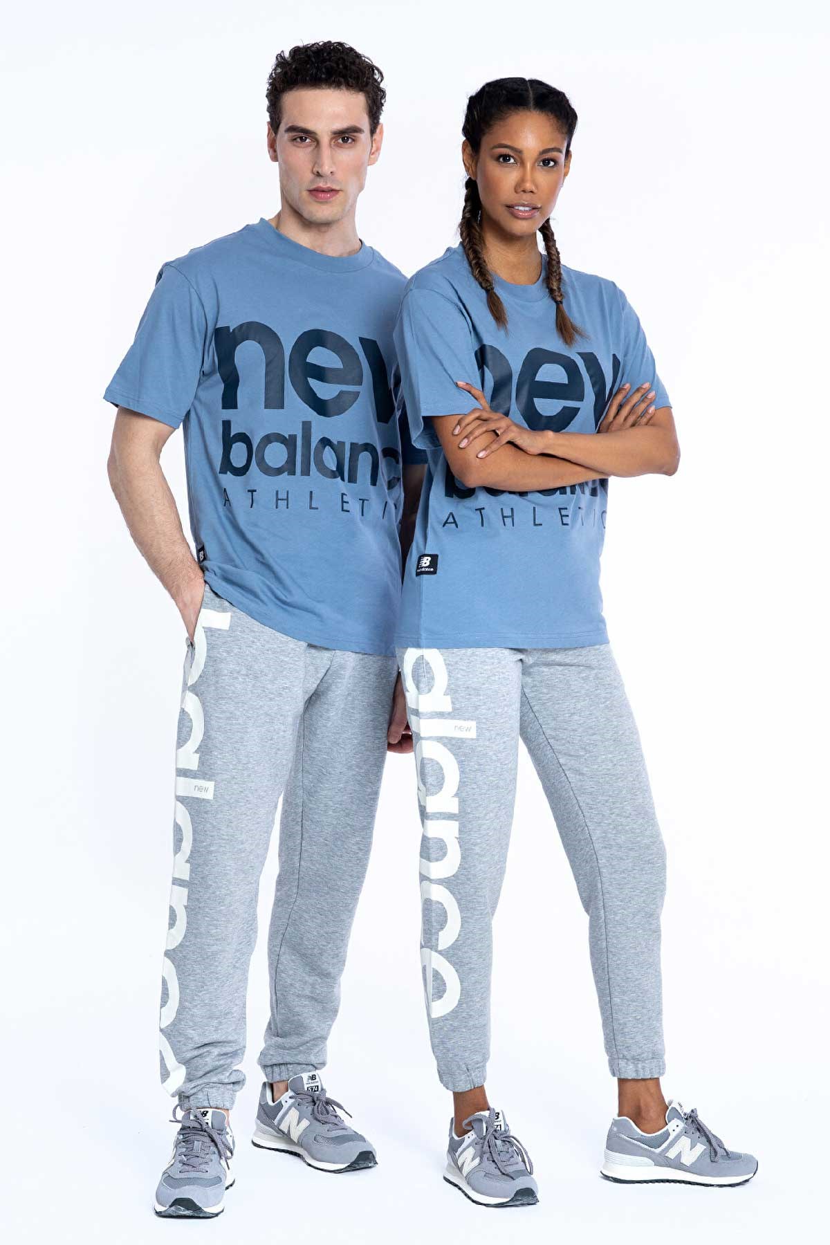 New Balance Lifestyle Unisex Tişört UNT1346-BLU Mavi