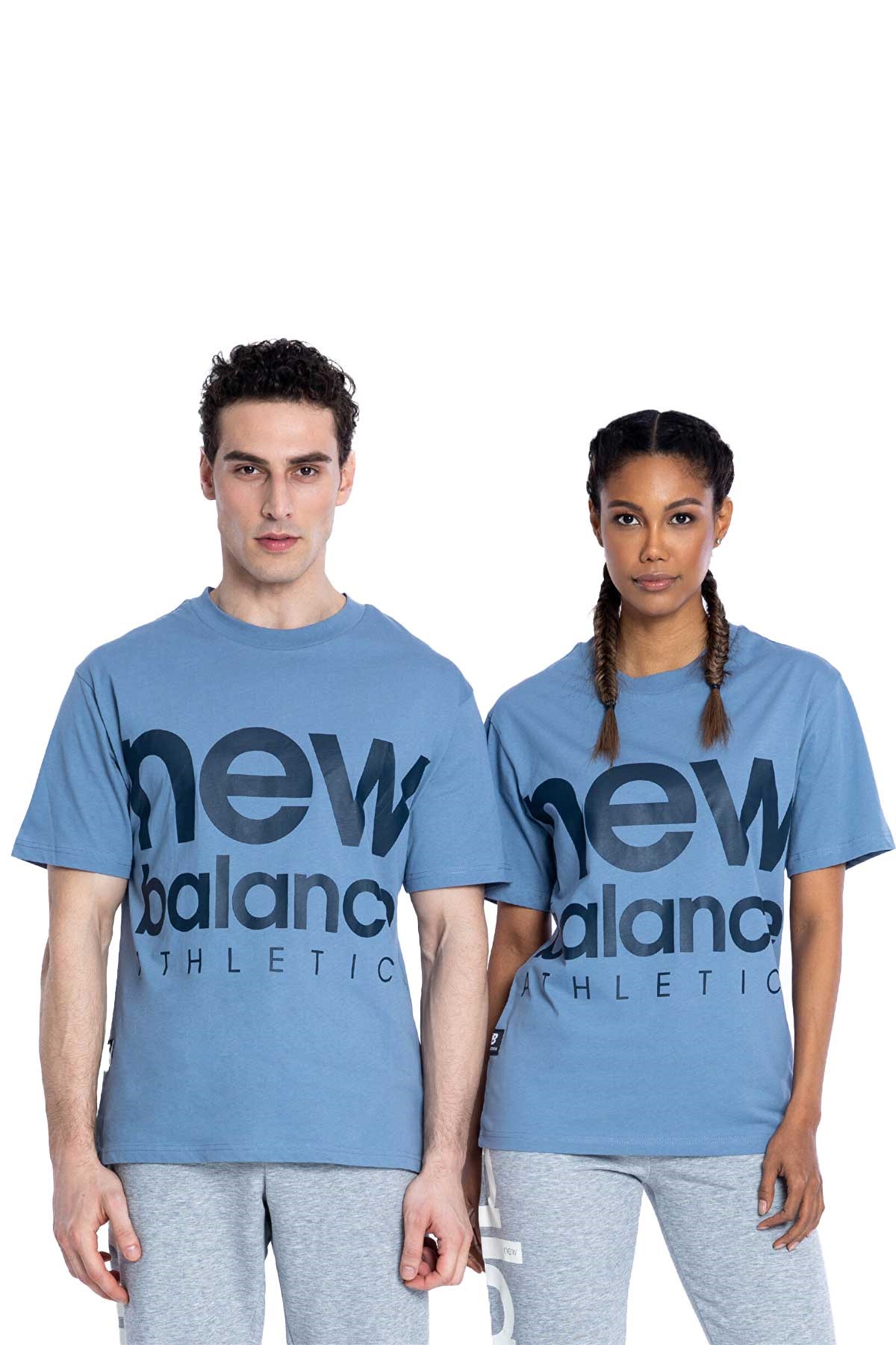 New Balance Lifestyle Unisex Tişört UNT1346-BLU Mavi