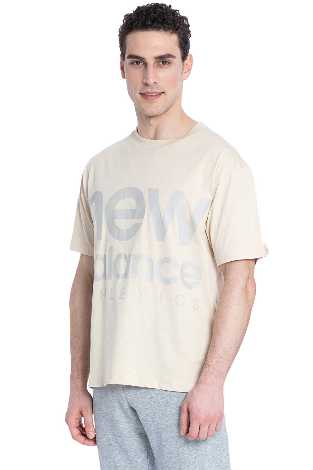 New Balance Lifestyle unisex Tişört UNT1346-MOP Bej