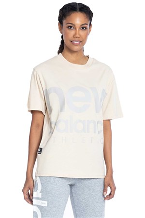 New Balance Lifestyle unisex Tişört UNT1346-MOP Bej