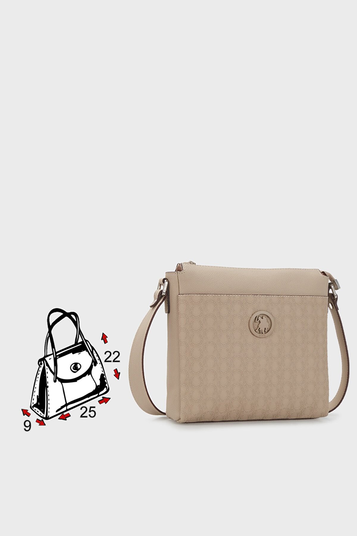 U.S. Polo Assn. Kadın Çapraz Çanta US22623 Gri