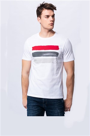 New Balance 3 Brush Tee Erkek Tişört V-MTT903-WT